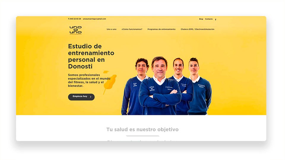 Diseño web ginmasio