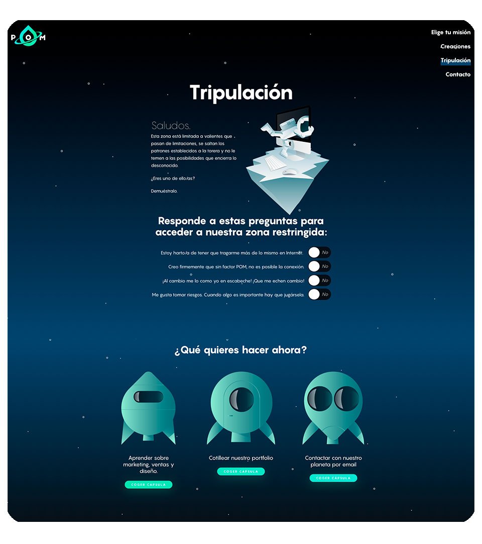 Diseño original de presentación de equipo en página web