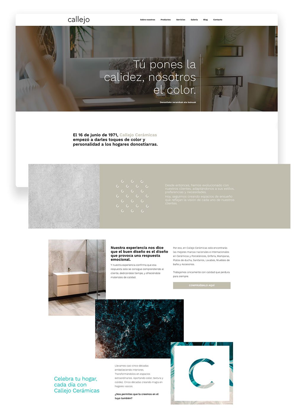 Diseño web para tienda de cerámicas