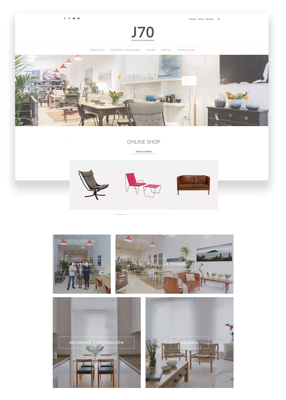 Diseño web para tienda de decoración