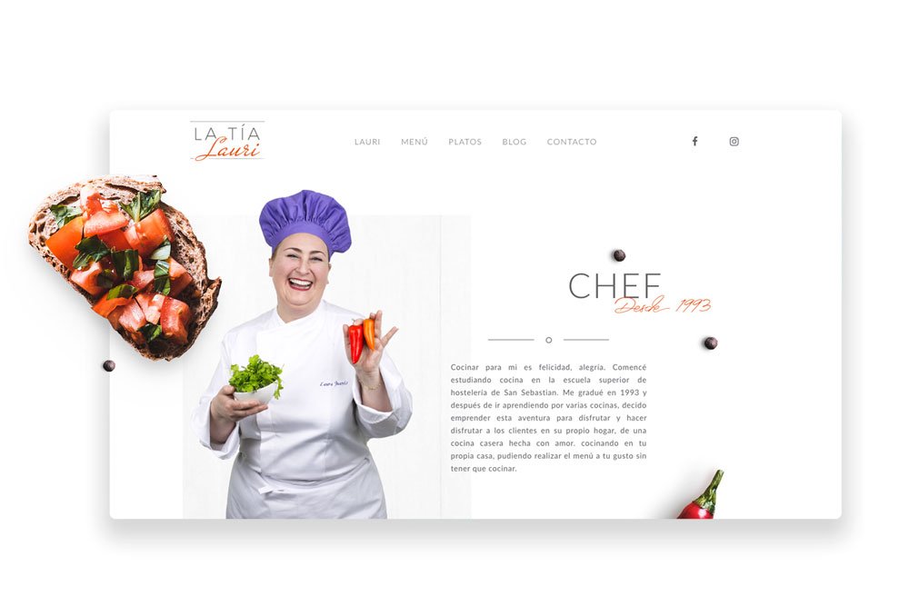 Diseños de páginas web para cocineros