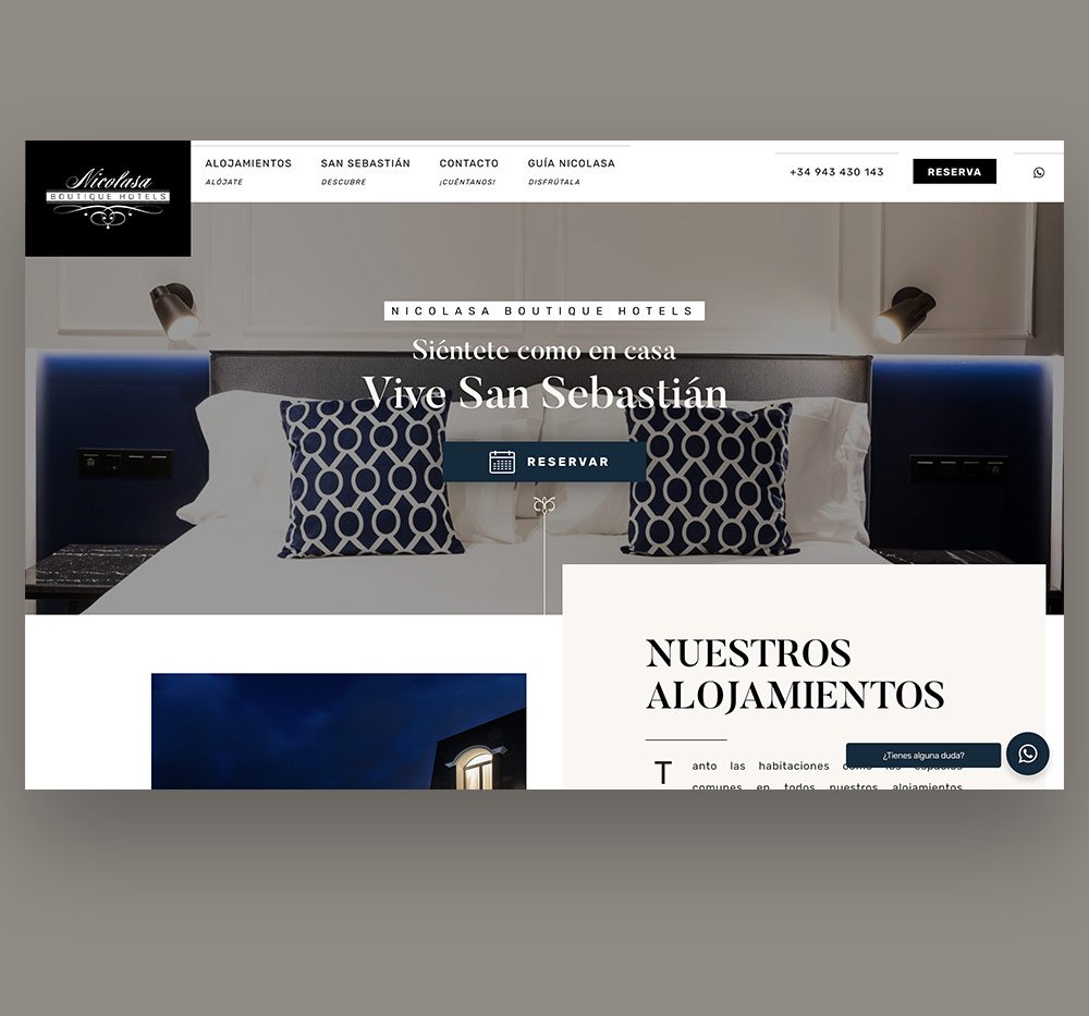 ▷ Ejemplo de página web para hoteles boutique [A medida]