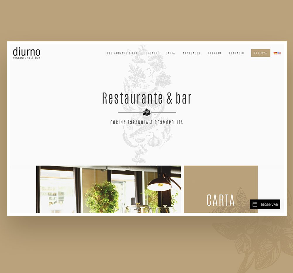 ▷ Ejemplo de página web para restaurante y bar [A medida]