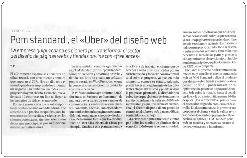 ▷ POM Standard en La Razón [Prensa]