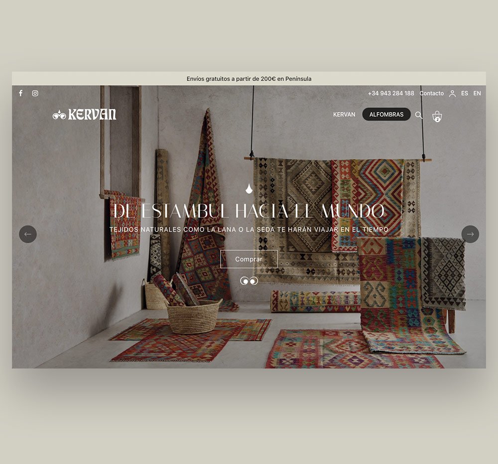 ▷ Ejemplo de tienda online para alfombras [A medida]