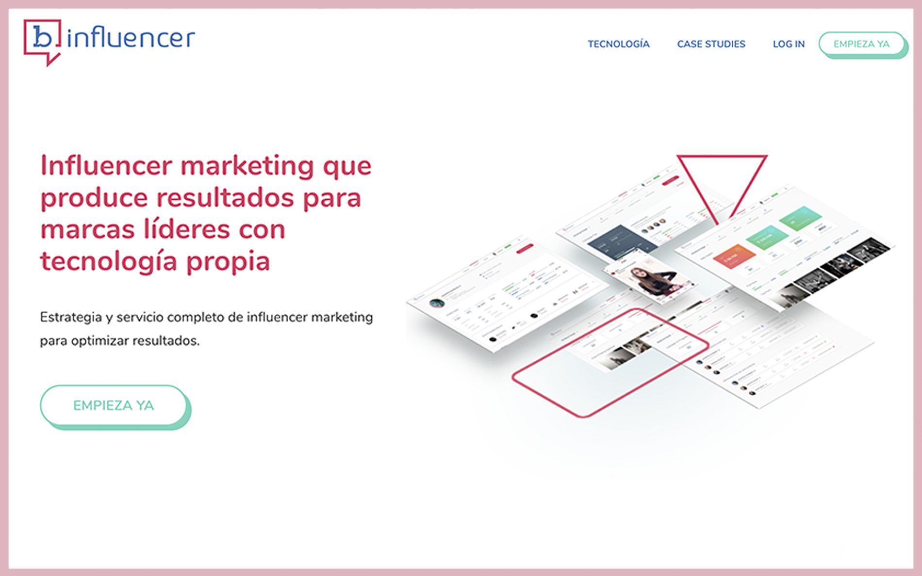 ▷ Ejemplo de página web para influencers [A medida]