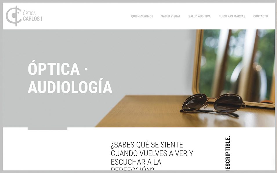 ▷ Ejemplo de página web para ópticas [A medida]