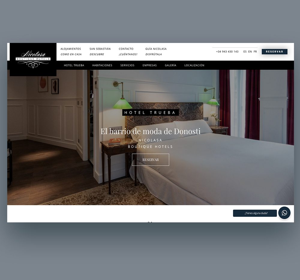 ▷ Ejemplo de página web para hotel [A medida]