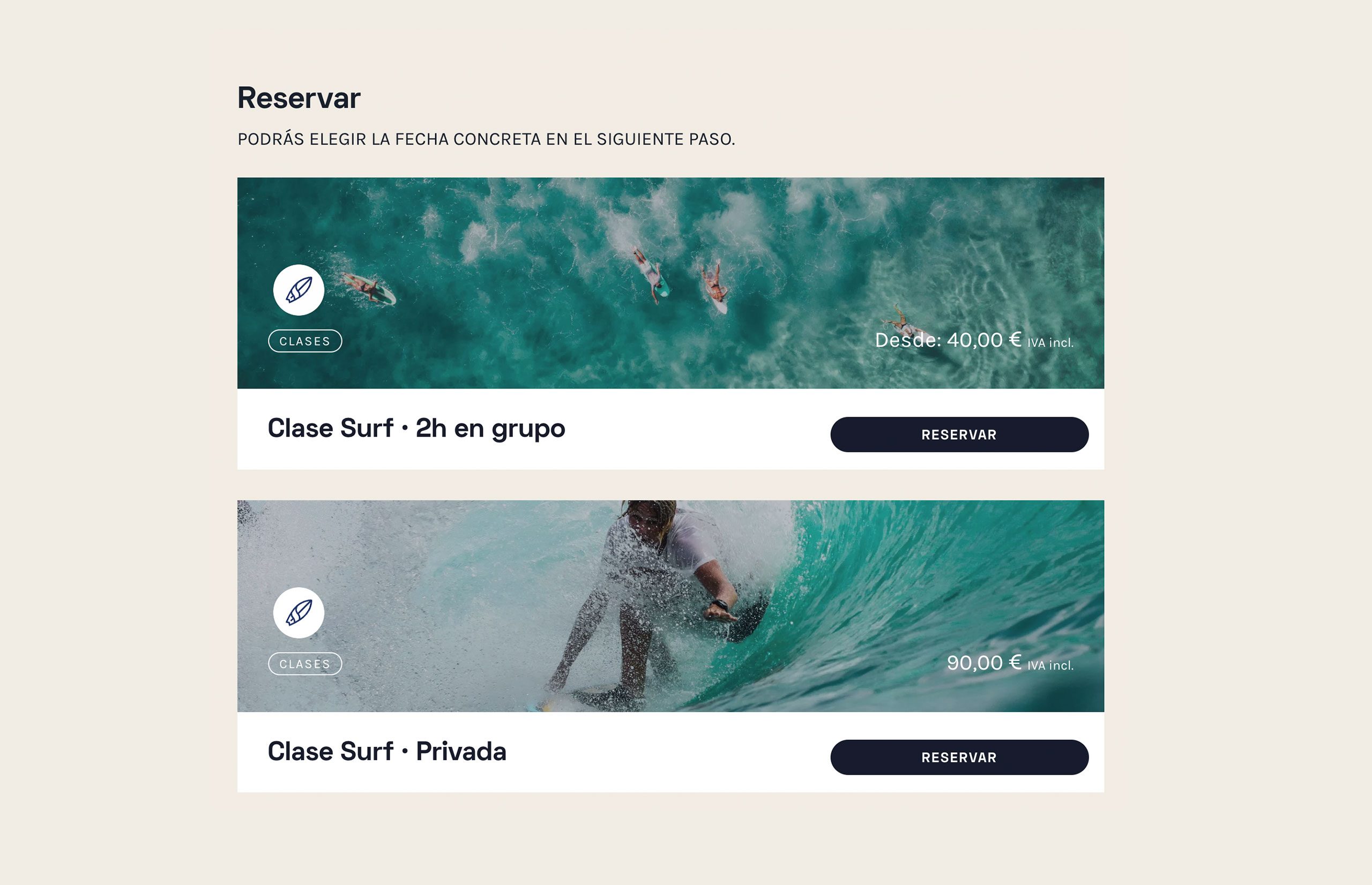 ▷ Ejemplo de página web para escuelas de surf [A medida]