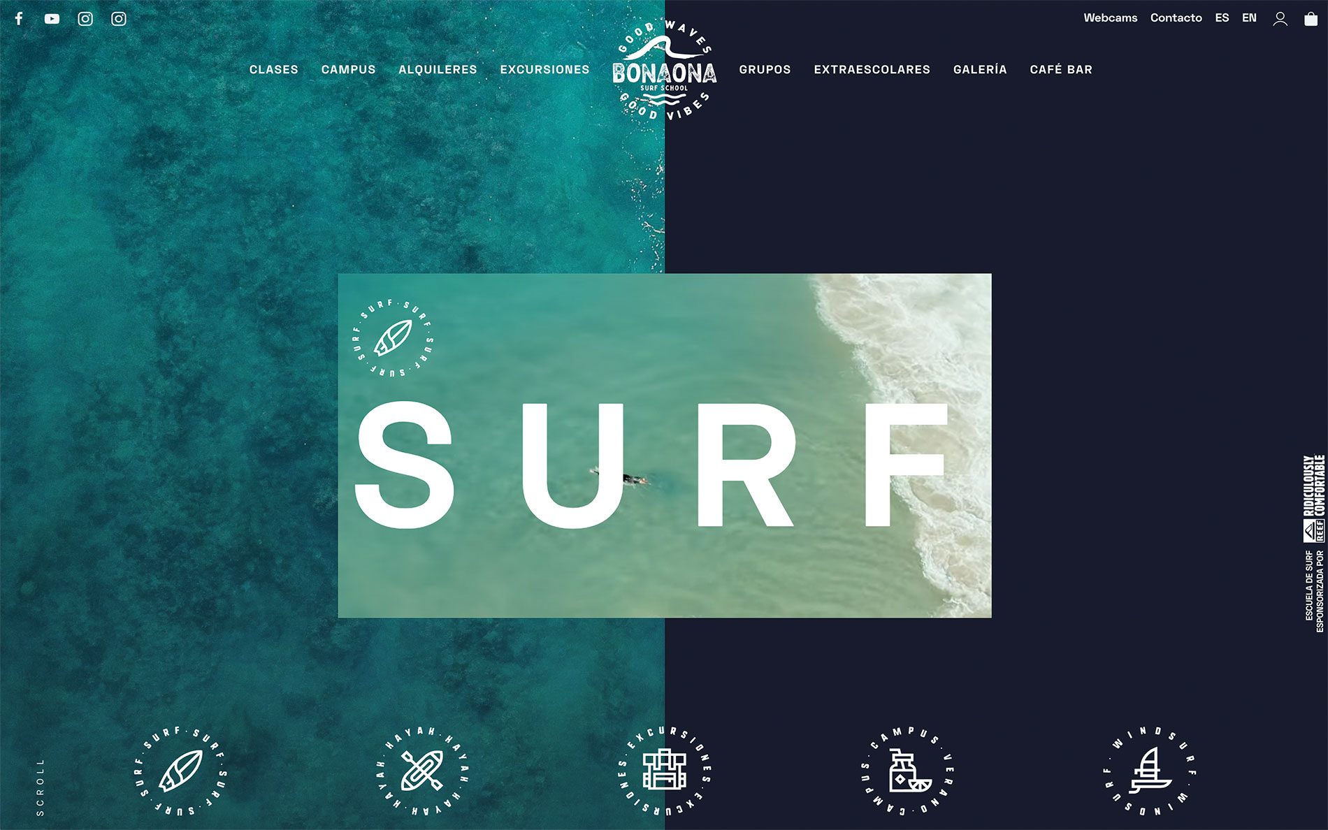 ▷ Ejemplo de página web para escuelas de surf [A medida]