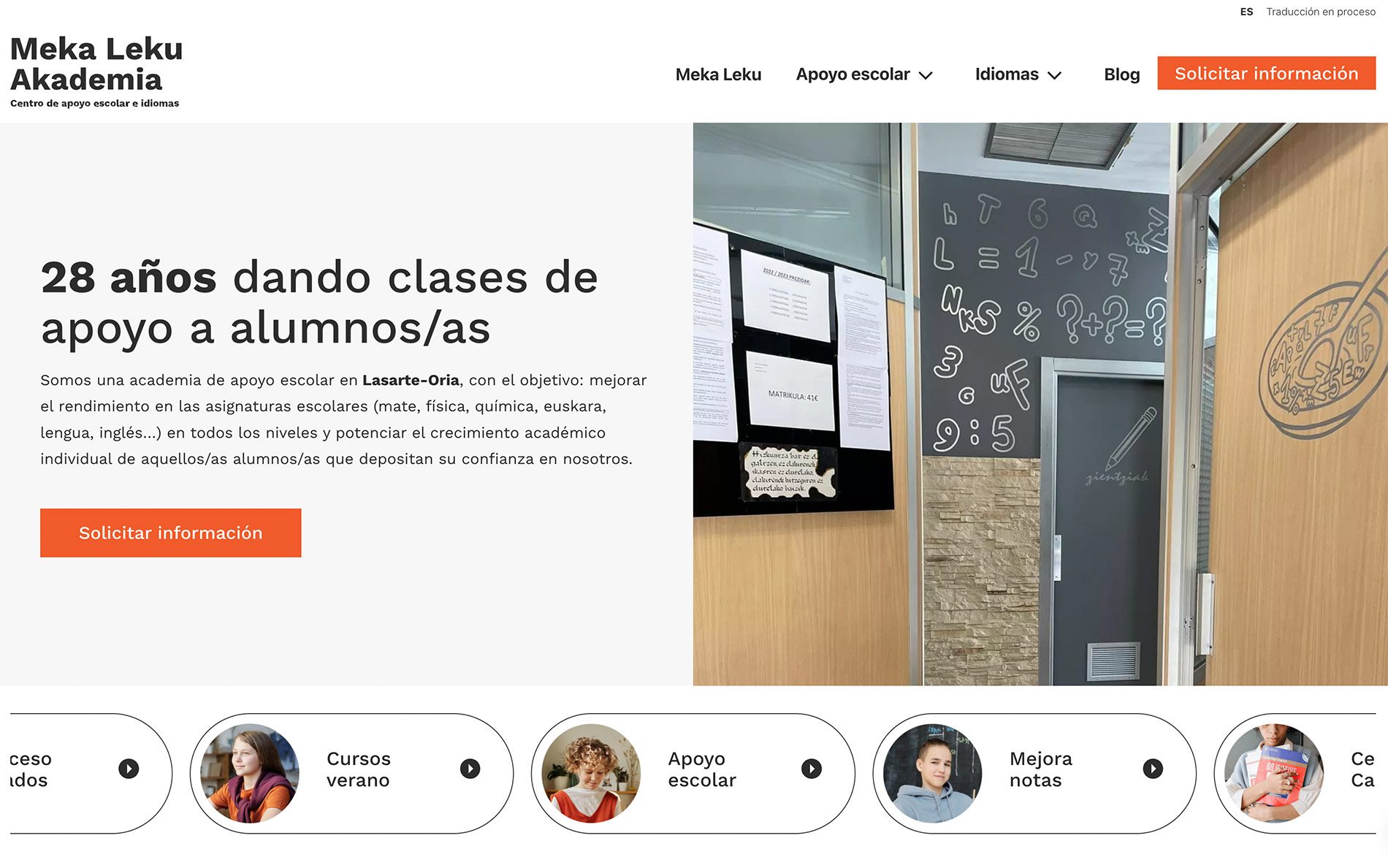 ▷ Ejemplo de página web para academias [A medida]