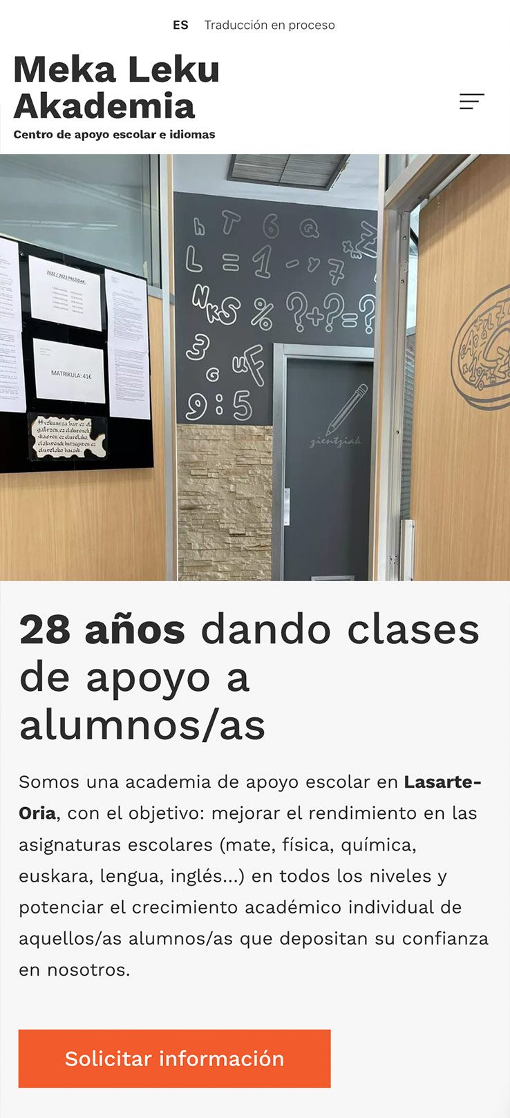 ▷ Ejemplo de página web para academias [A medida]