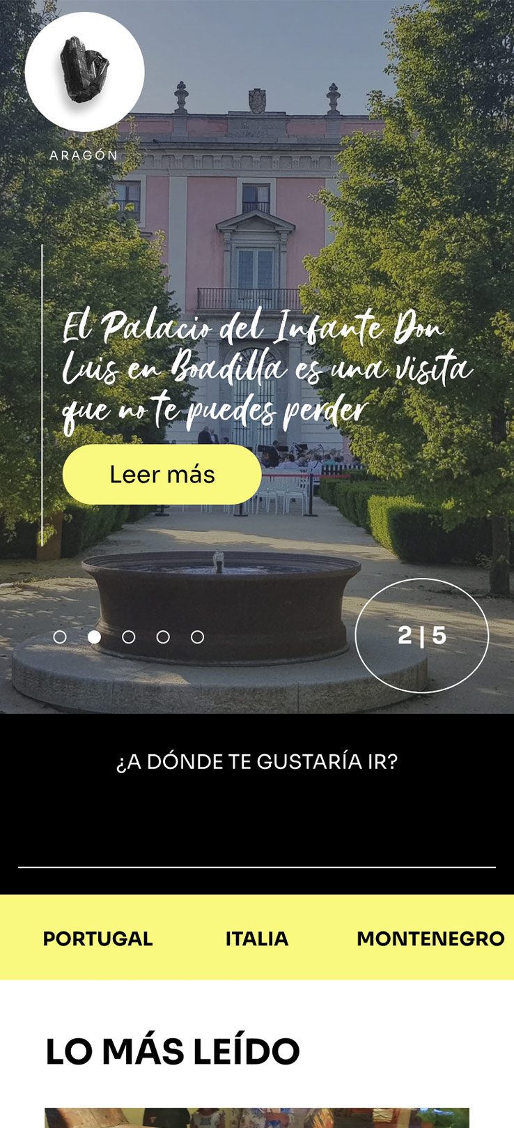 ▷ Ejemplo de página web para blog de viajes [A medida]