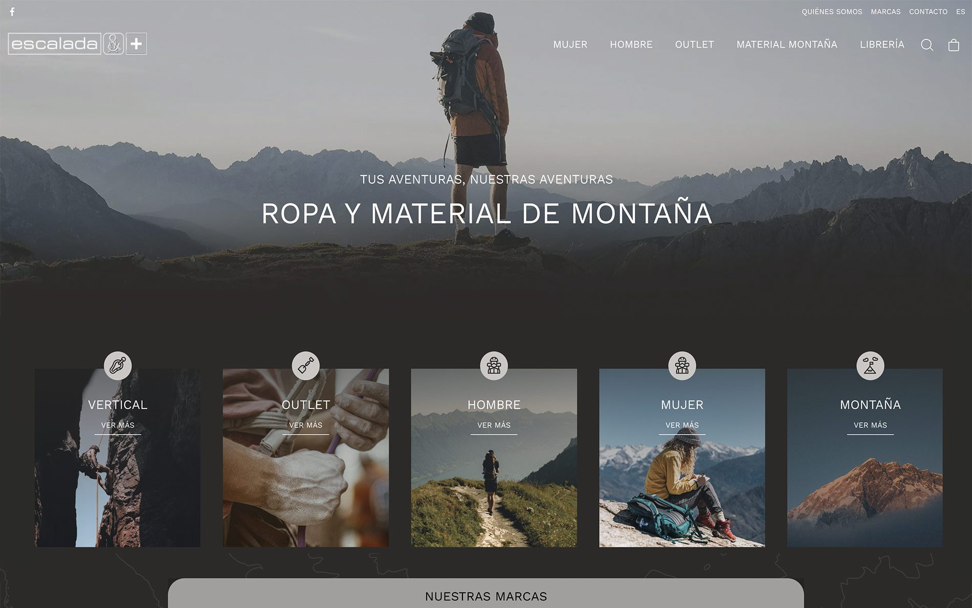 ▷ Ejemplo de página web para ropa de montaña [A medida]