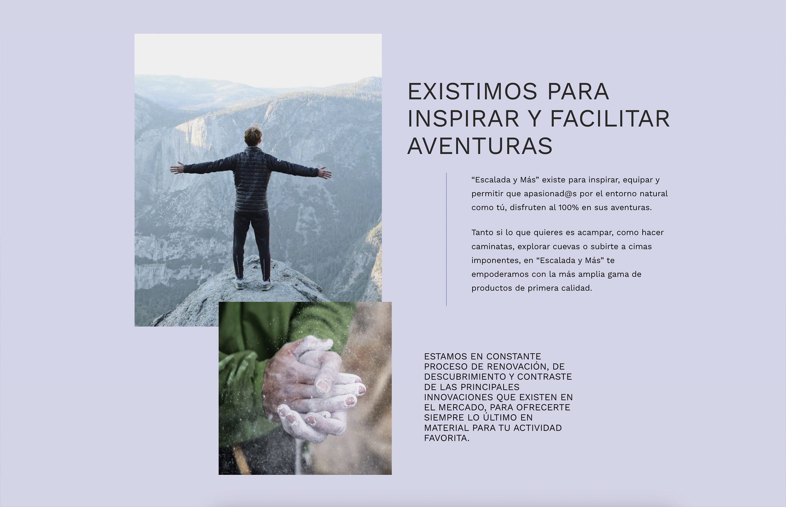 ▷ Ejemplo de página web para ropa de montaña [A medida]