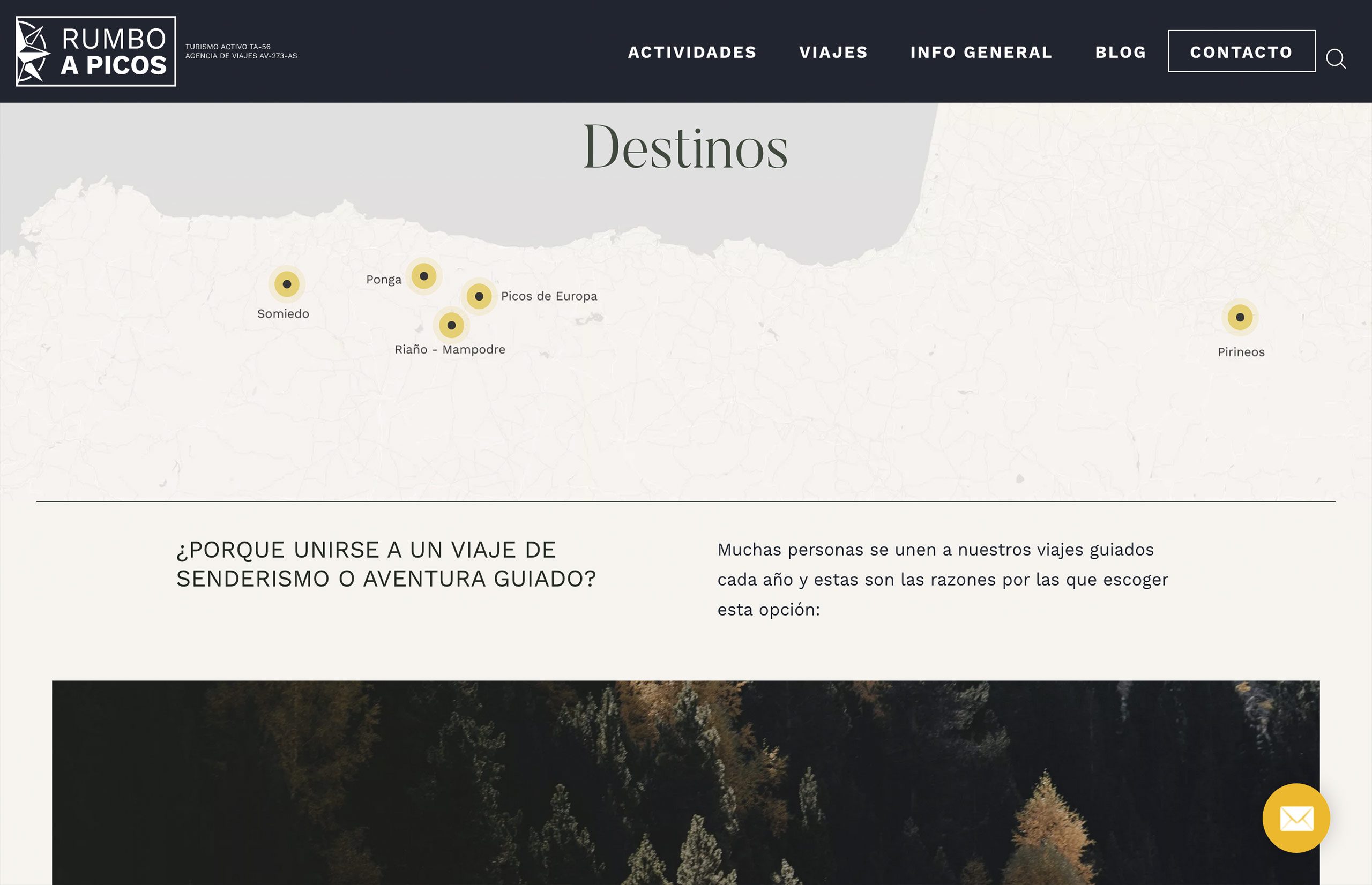 ▷ Ejemplo de página web para viajes de senderismo y aventura [A medida]