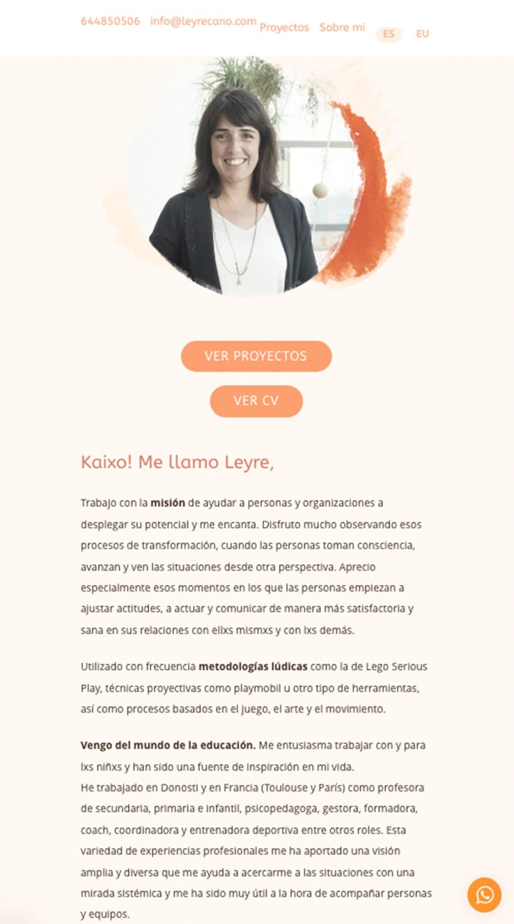 ▷ Ejemplo de página web para formación [A medida]