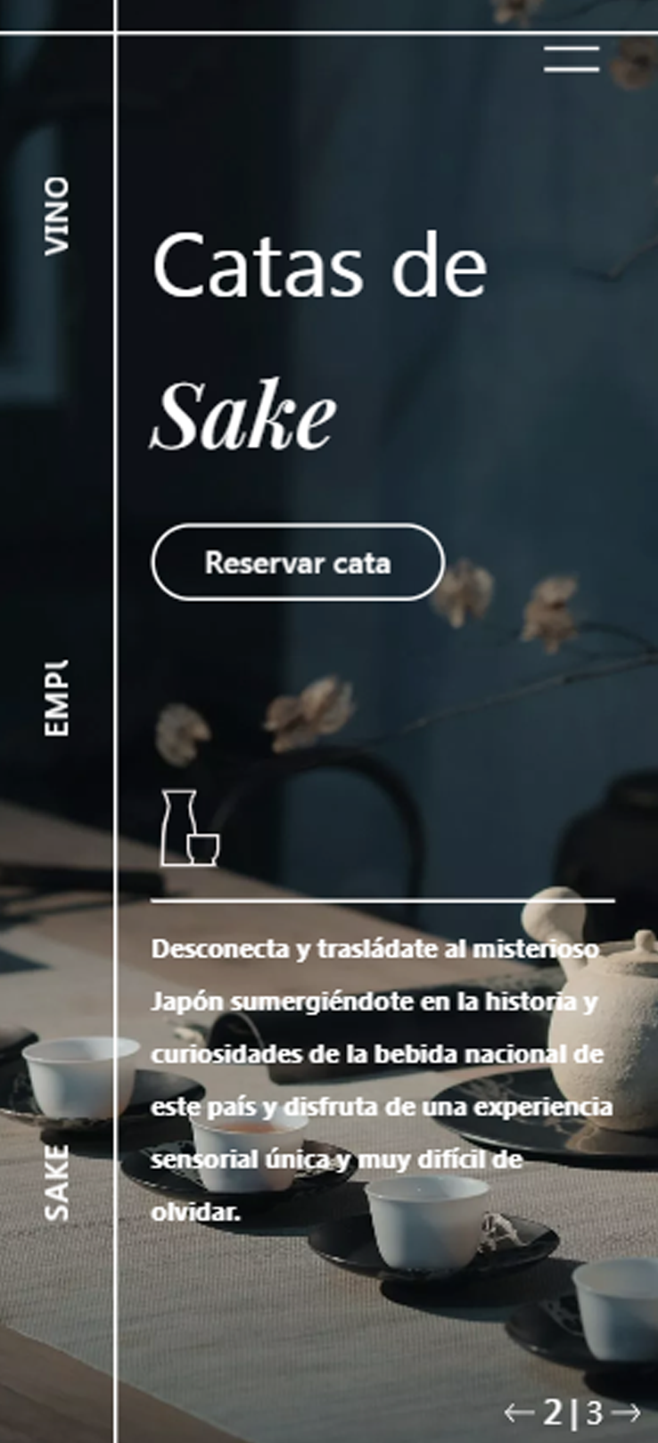 ▷ Ejemplo de página web para cata de vino [A medida]