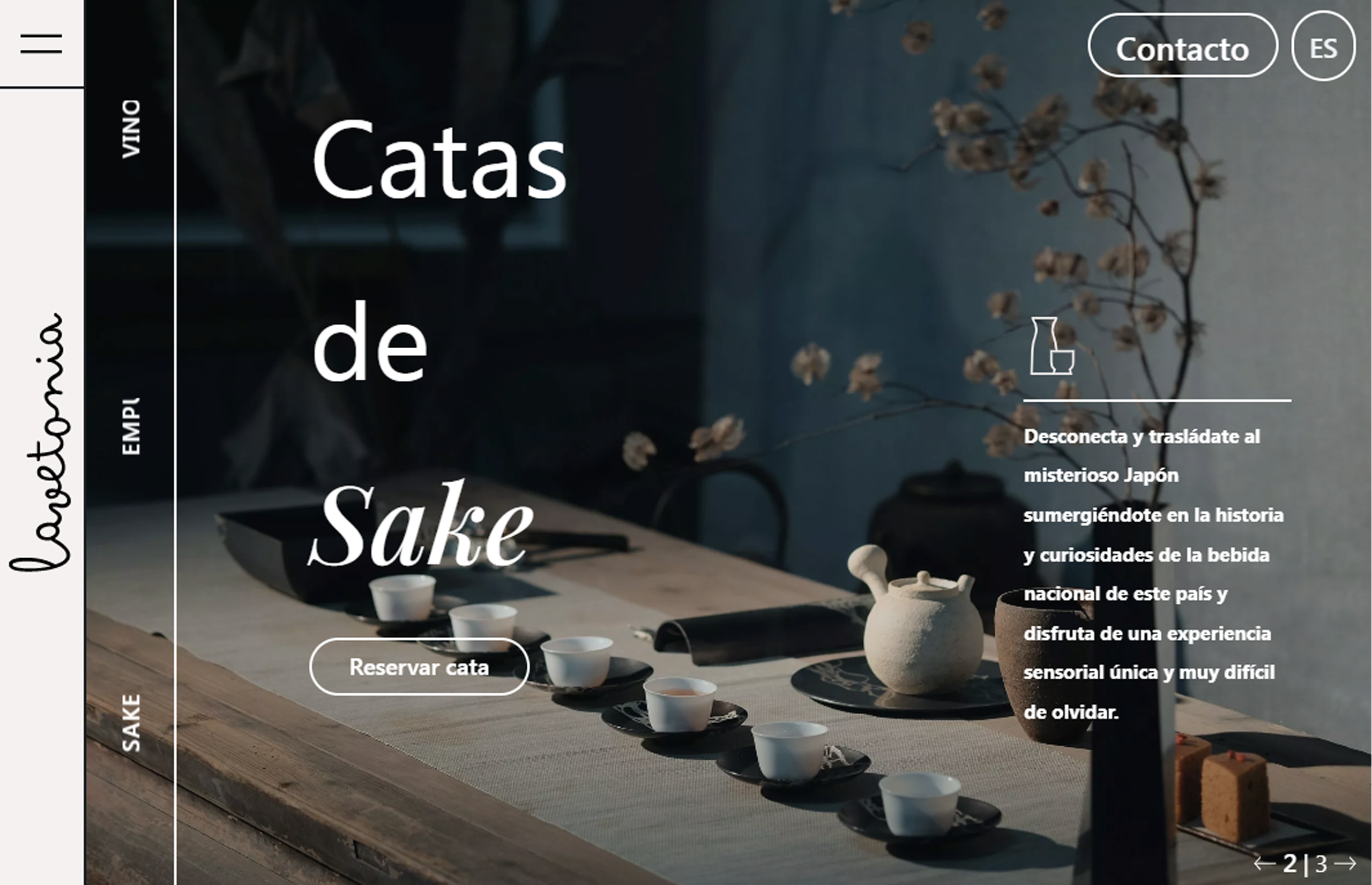 ▷ Ejemplo de página web para cata de vino [A medida]