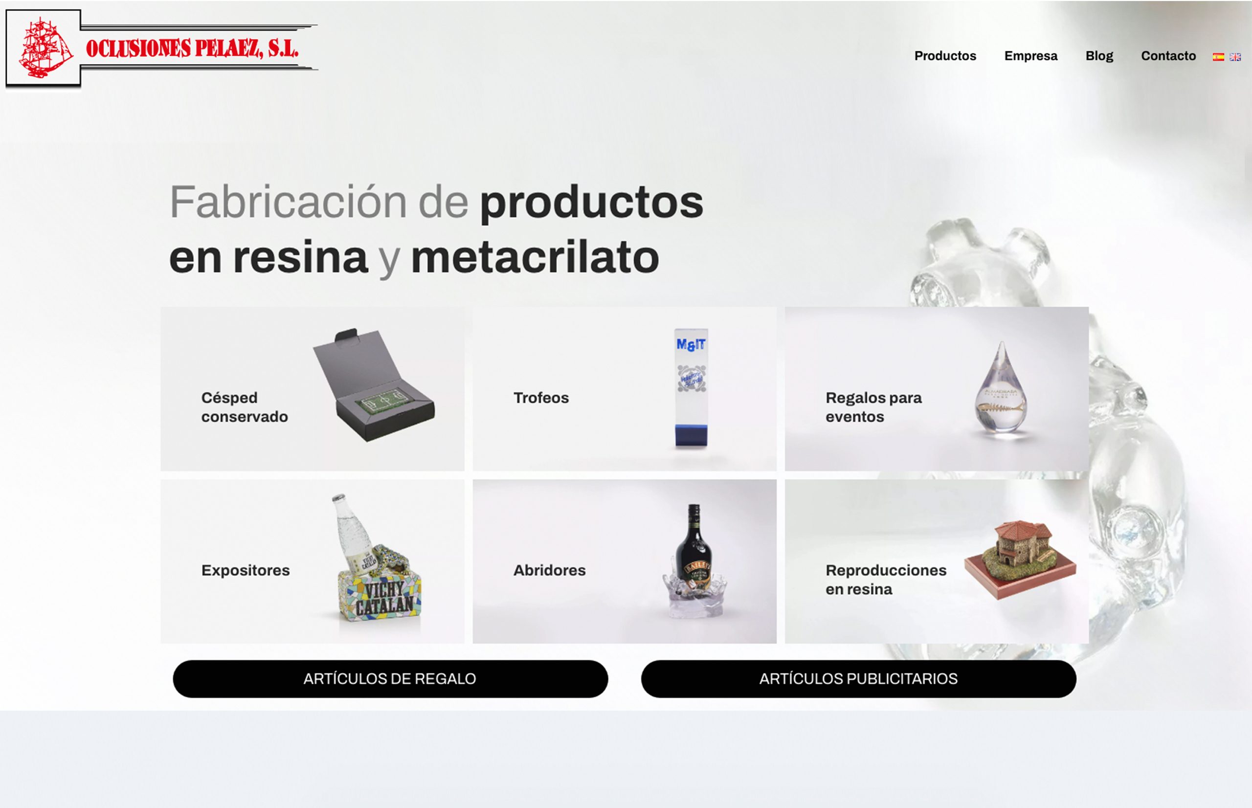 ▷ Ejemplo de página web para productos industriales [A medida]