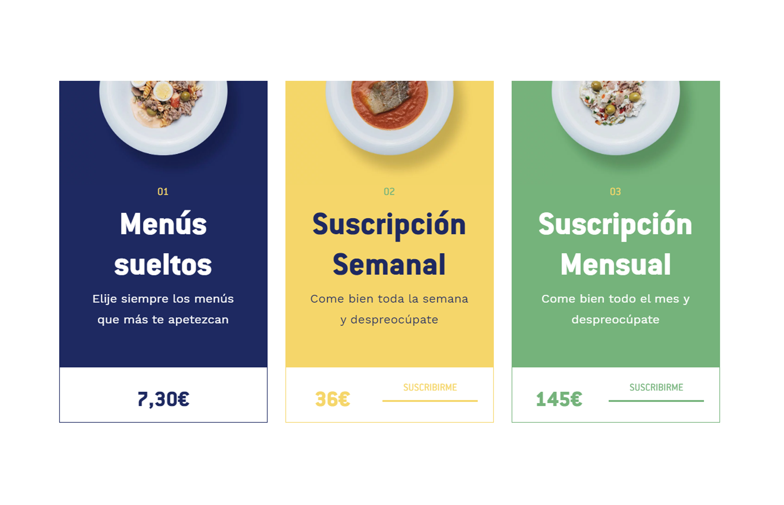 ▷ Ejemplo de página web de reparto de comida [A medida]