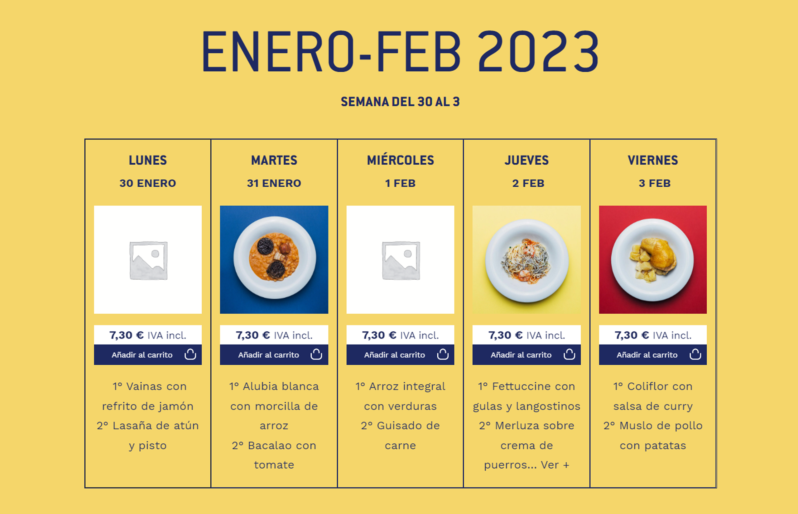 ▷ Ejemplo de página web de reparto de comida [A medida]