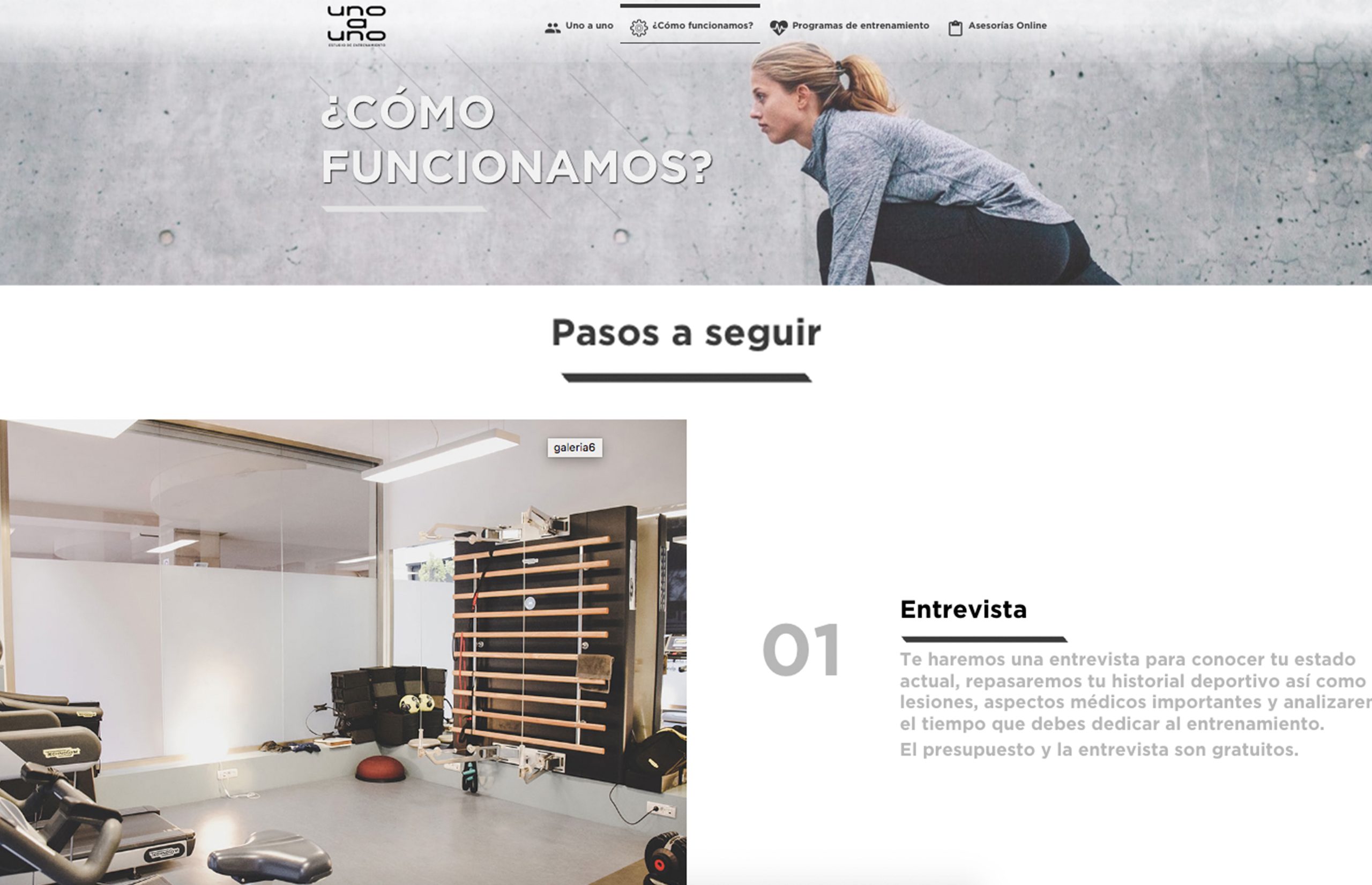 ▷ Ejemplo de página web para estudios de entrenamiento[A medida]