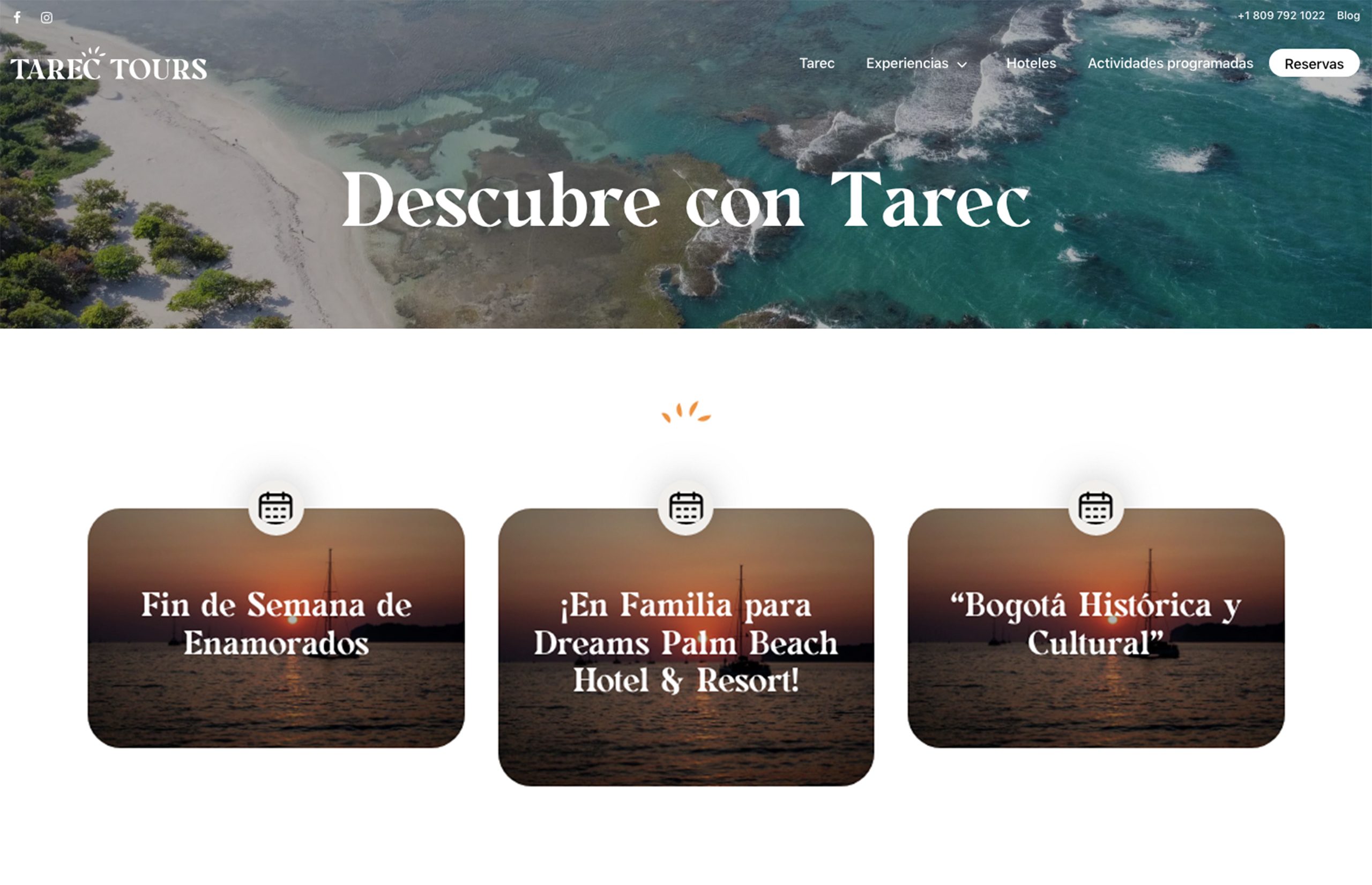 ▷ Ejemplo de página web para agencia de viaje [A medida]