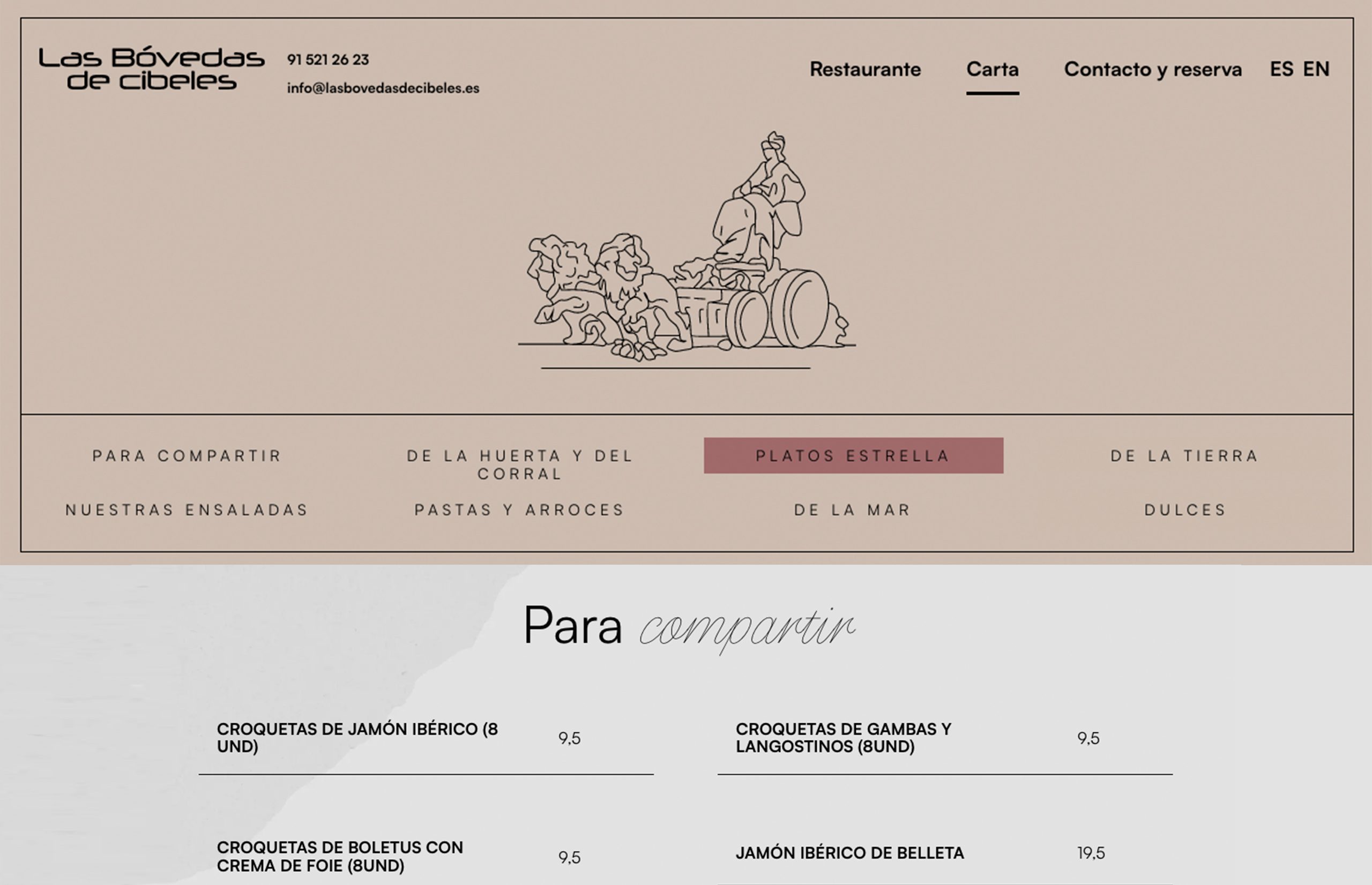 ▷ Ejemplo de página web para restaurantes [A medida]