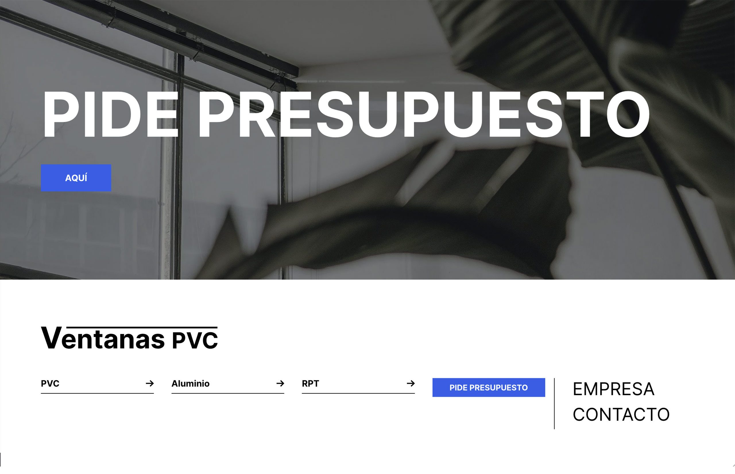 ▷ Ejemplo de página web de ventanas PVC y aluminio [A medida]