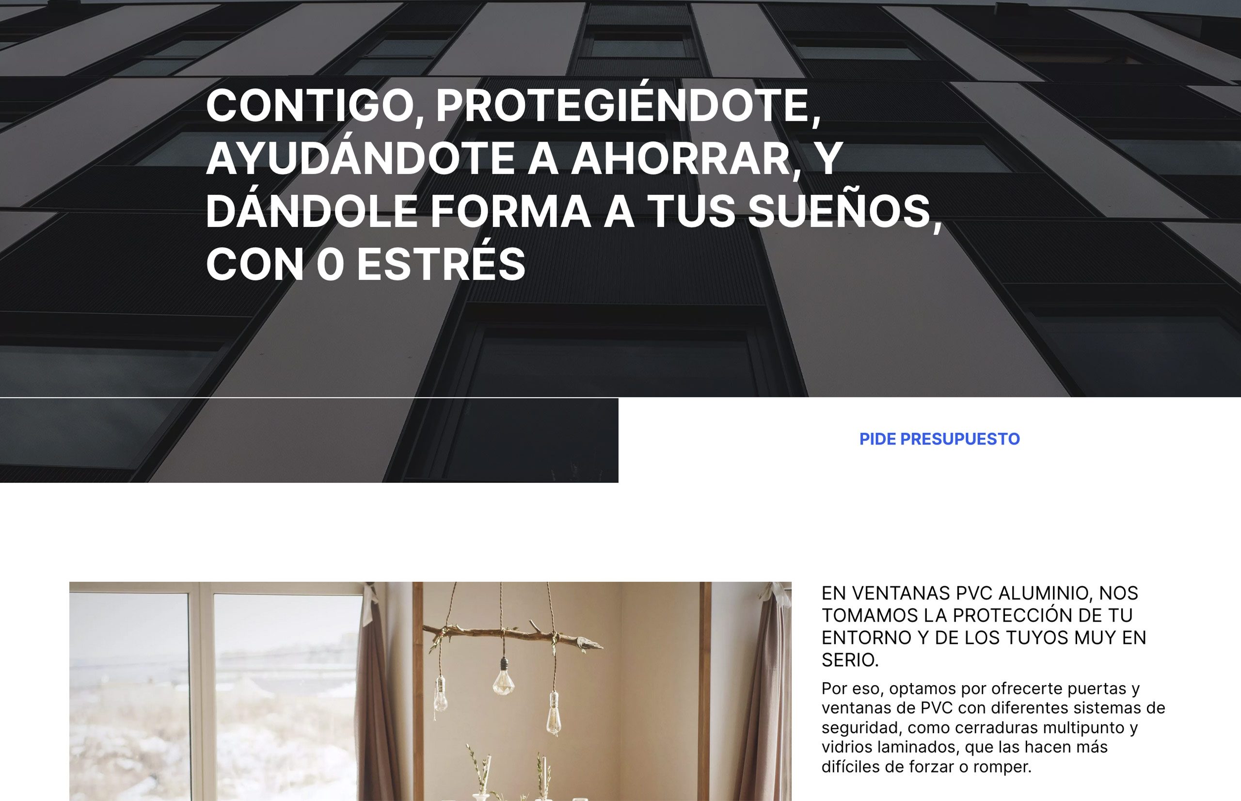 ▷ Ejemplo de página web de ventanas PVC y aluminio [A medida]