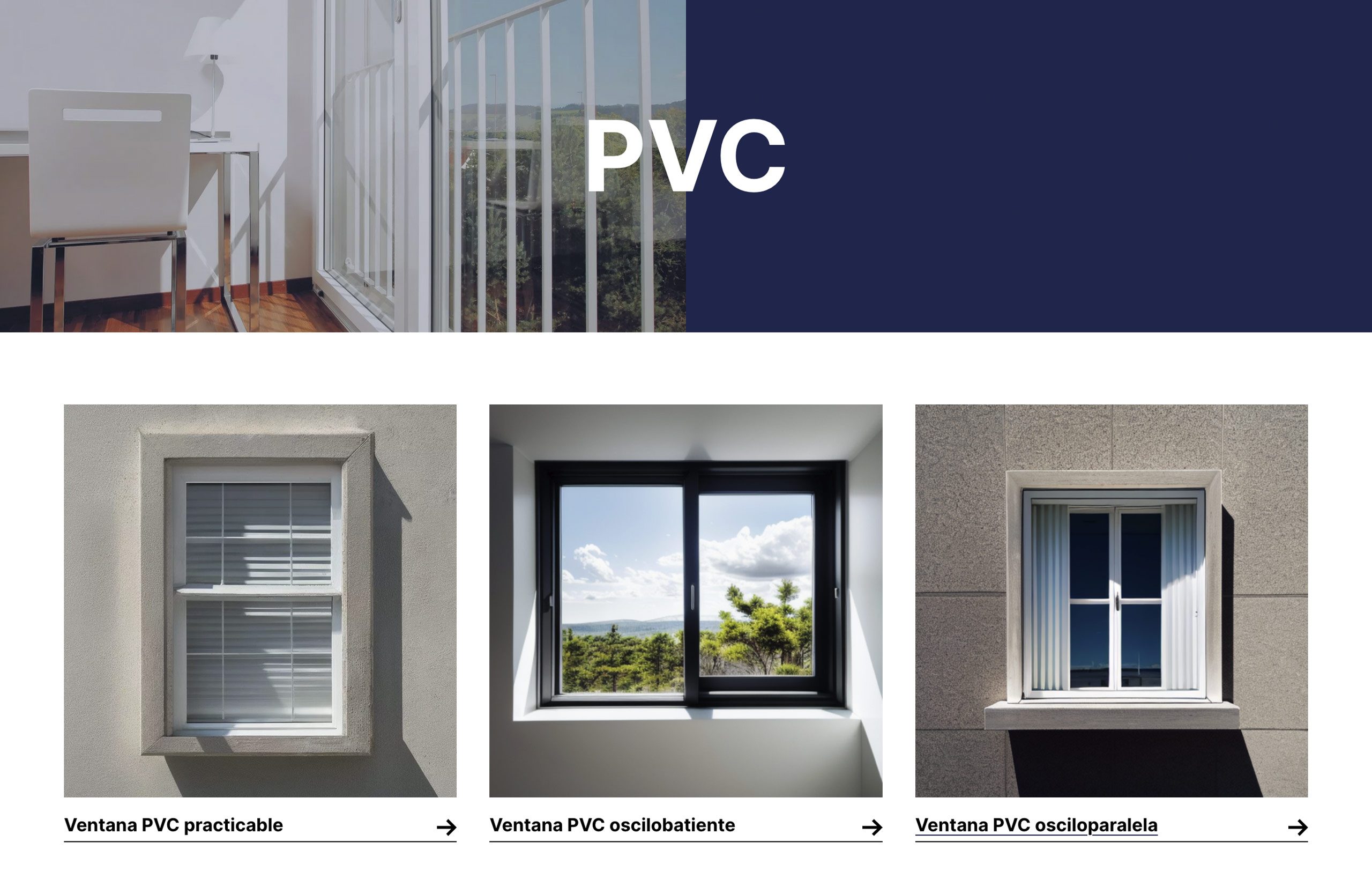 ▷ Ejemplo de página web de ventanas PVC y aluminio [A medida]