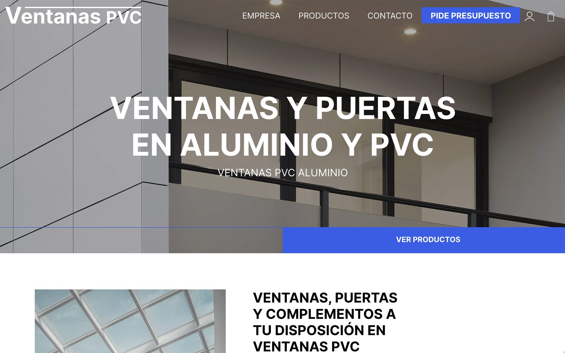 ▷ Ejemplo de página web de ventanas PVC y aluminio [A medida]