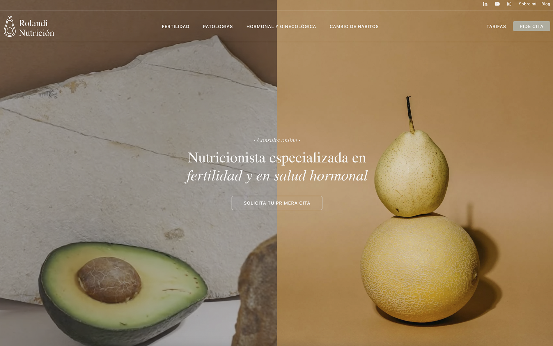 ▷ Ejemplo de página web para nutrición [A medida]