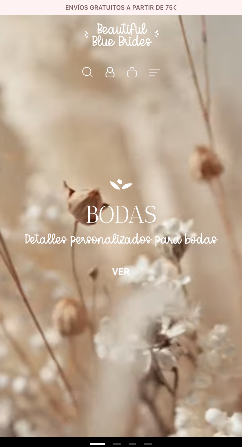 ▷ Ejemplo de página web decoración y DIY de bodas [A medida]