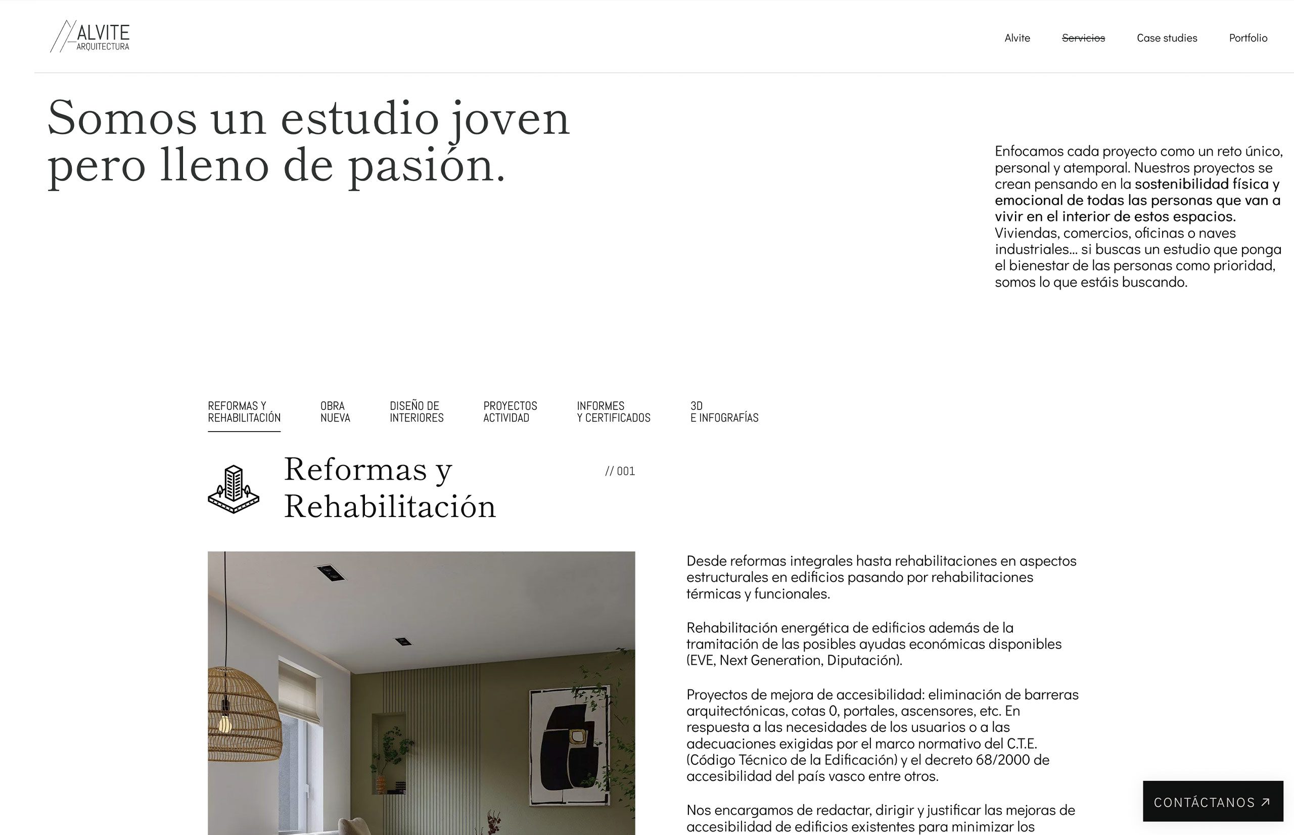 ▷ Ejemplo de página web para estudio de arquitectura [A medida]