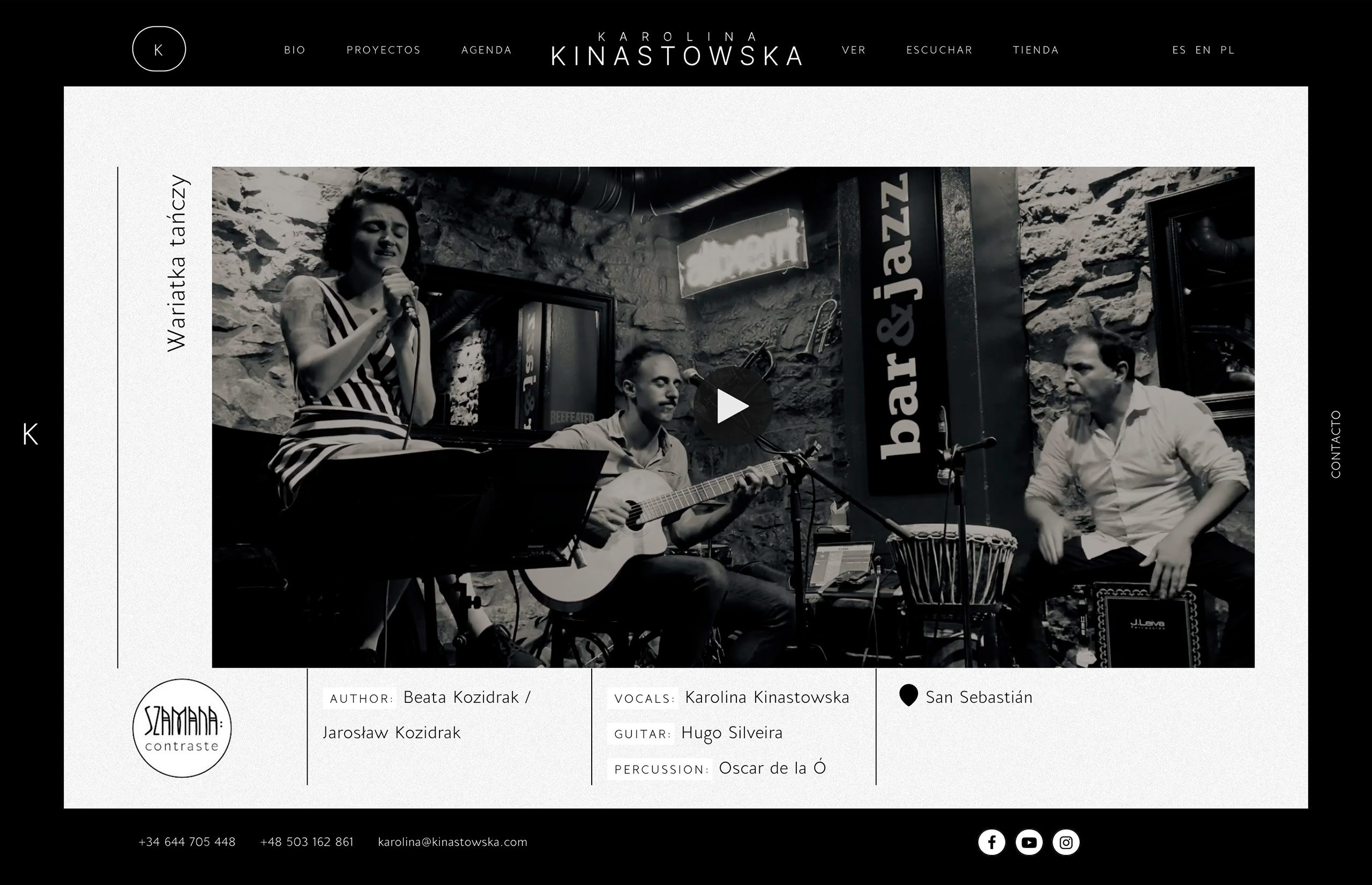 ▷ Ejemplo de página web para cantante [A medida]