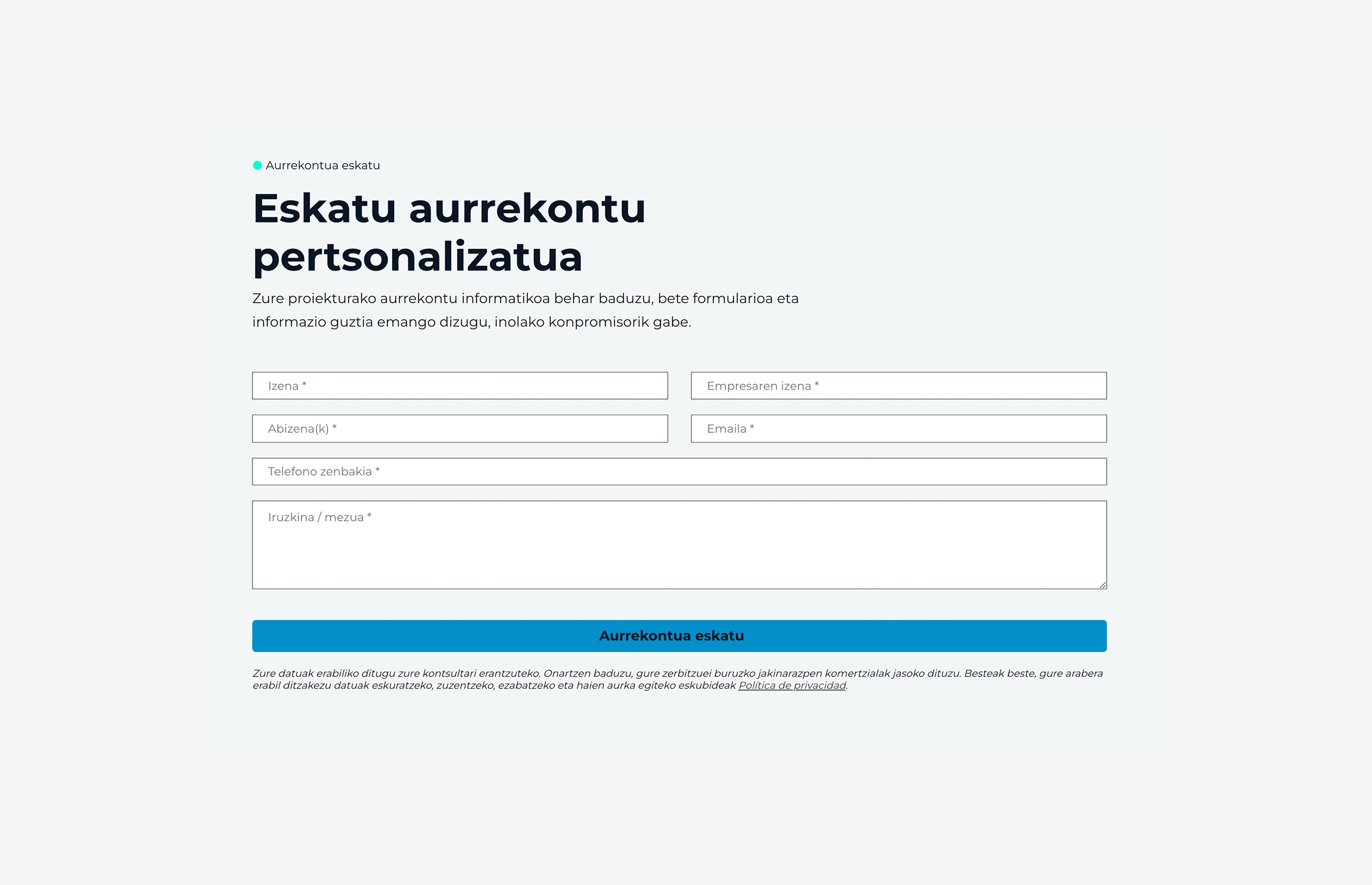 ▷ Ejemplo de página web para servicios informáticos [A medida]