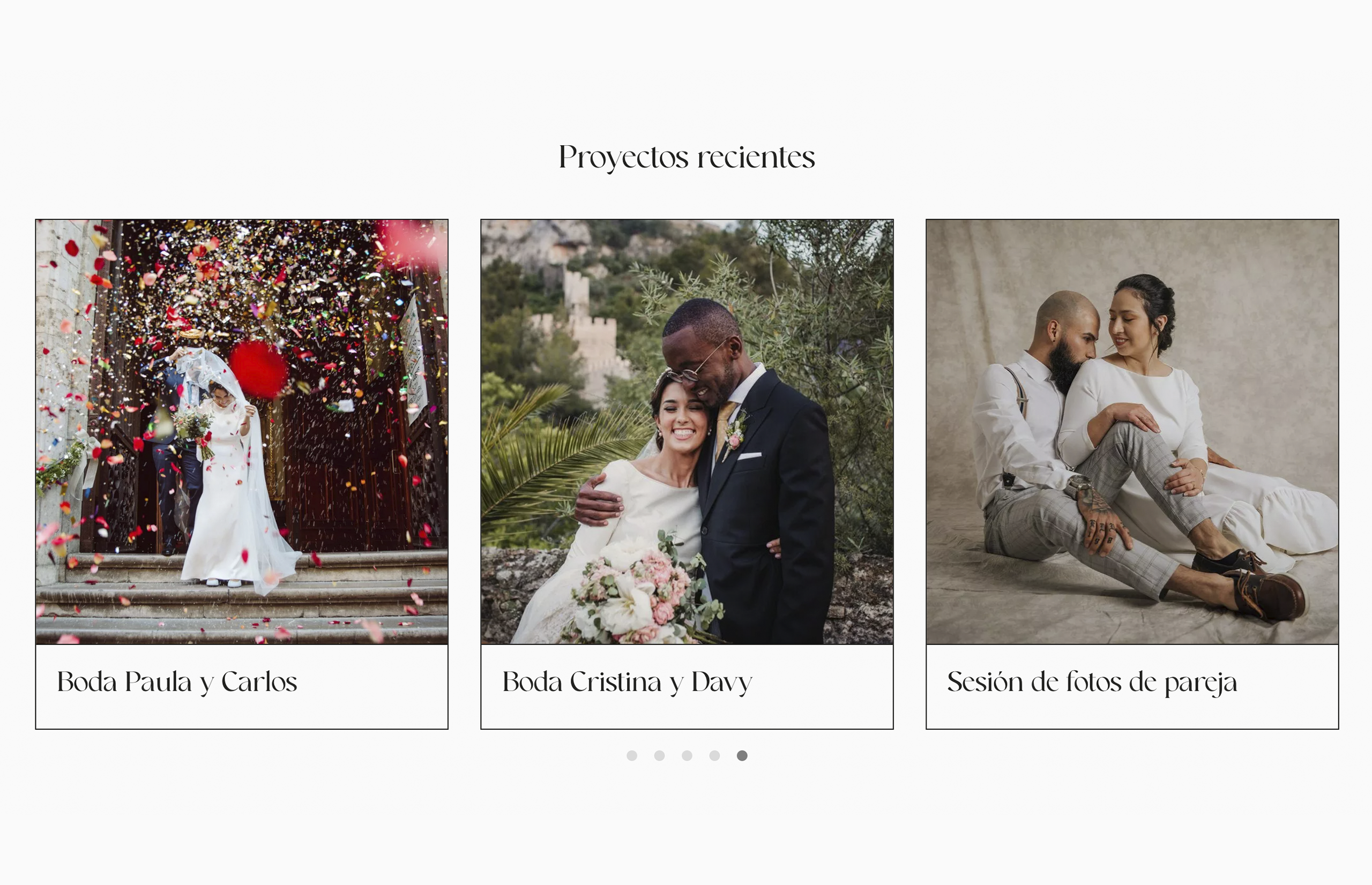 ▷ Ejemplo de página web para fotografía de bodas [A medida]