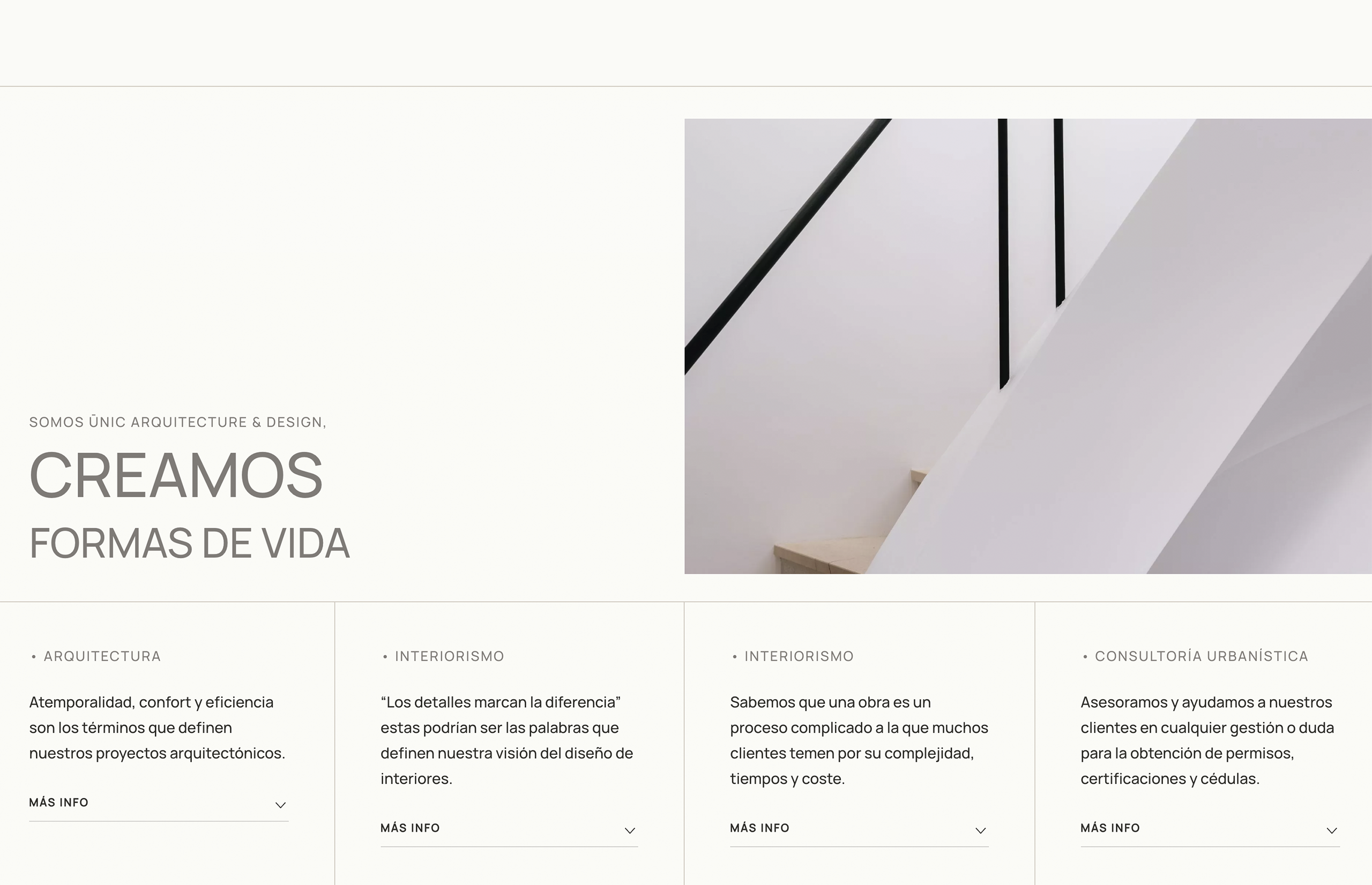 ▷ Ejemplo de página web para arquitectura [A medida]