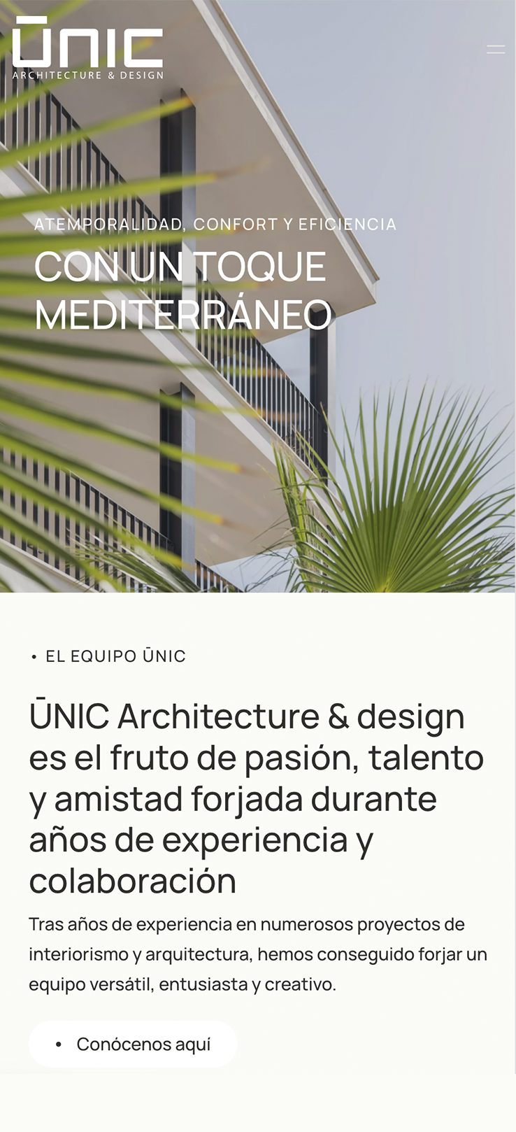 ▷ Ejemplo de página web para arquitectura [A medida]