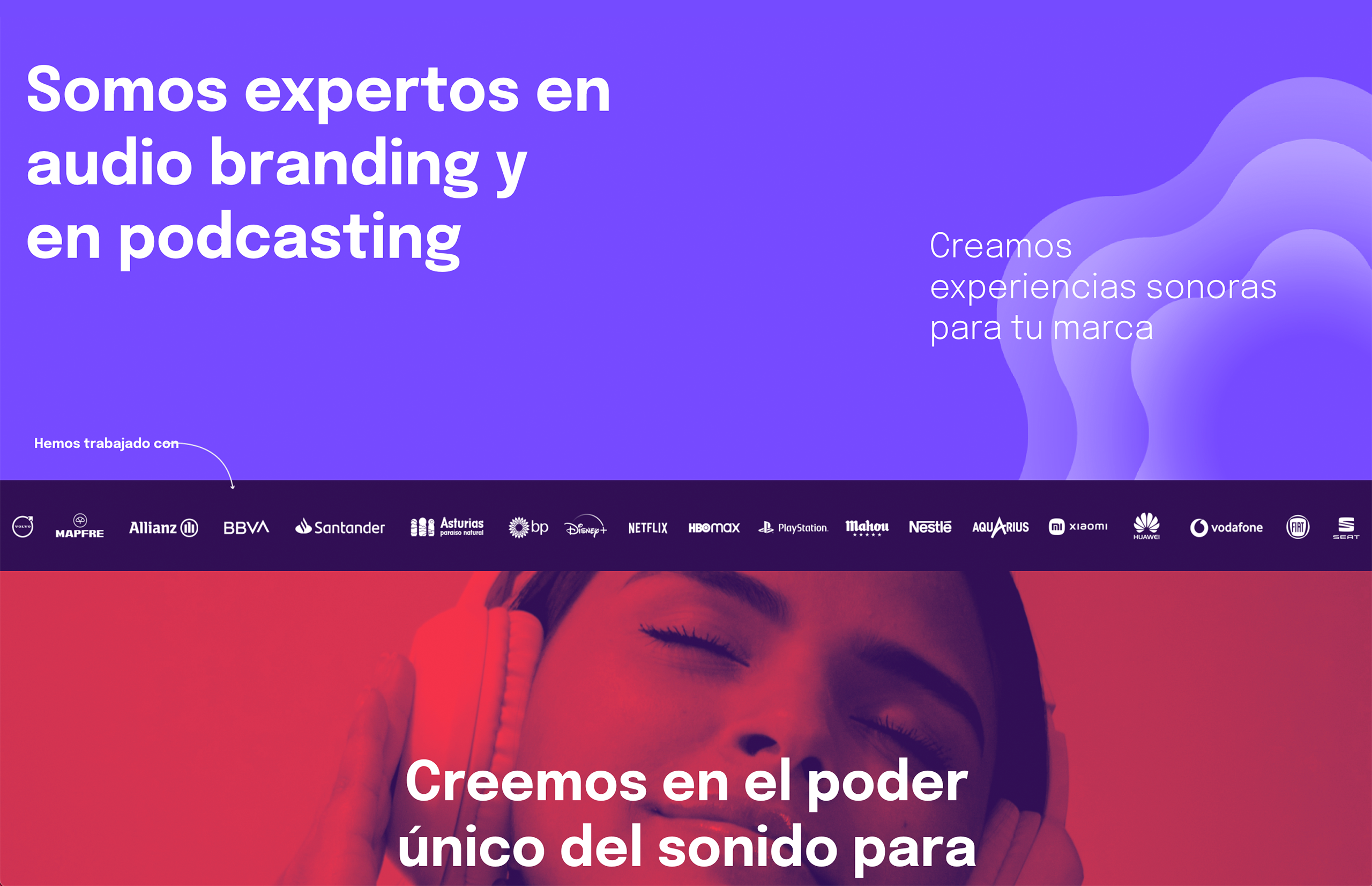 ▷ Ejemplo de página web para audio branding [A medida]