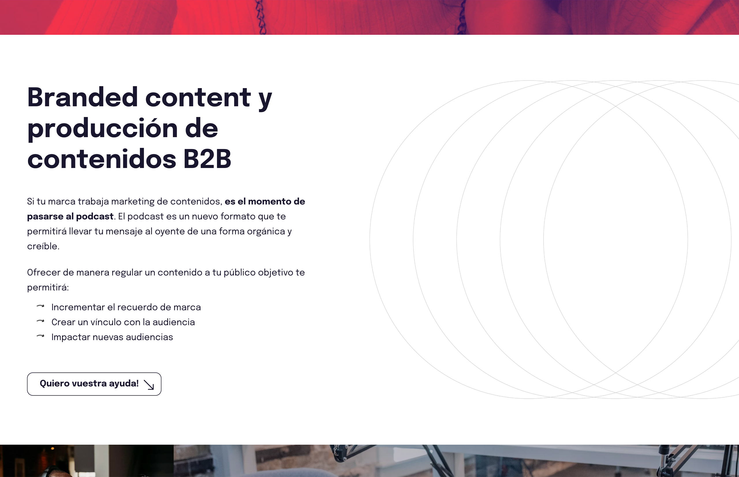 ▷ Ejemplo de página web para audio branding [A medida]