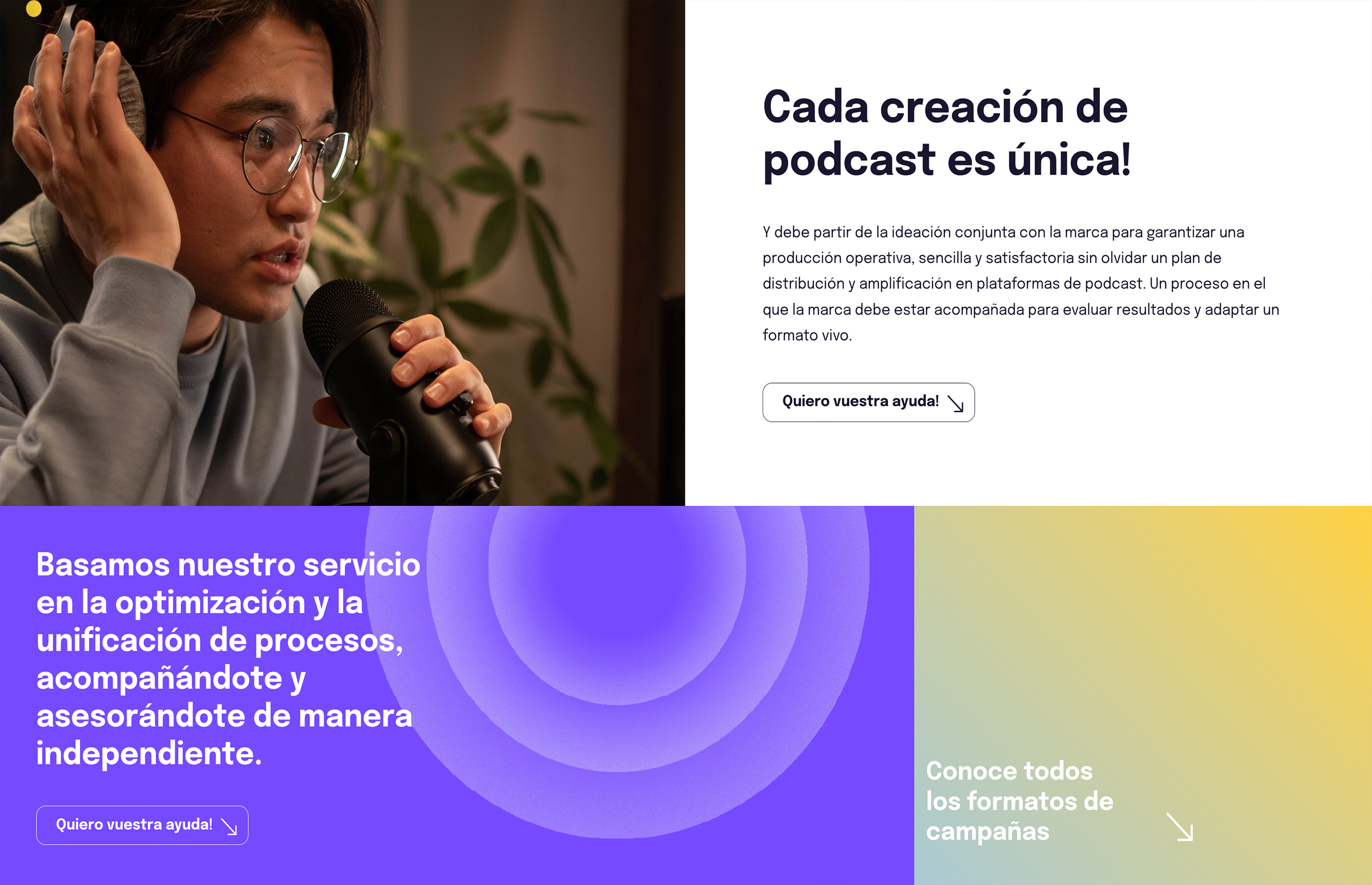 ▷ Ejemplo de página web para audio branding [A medida]