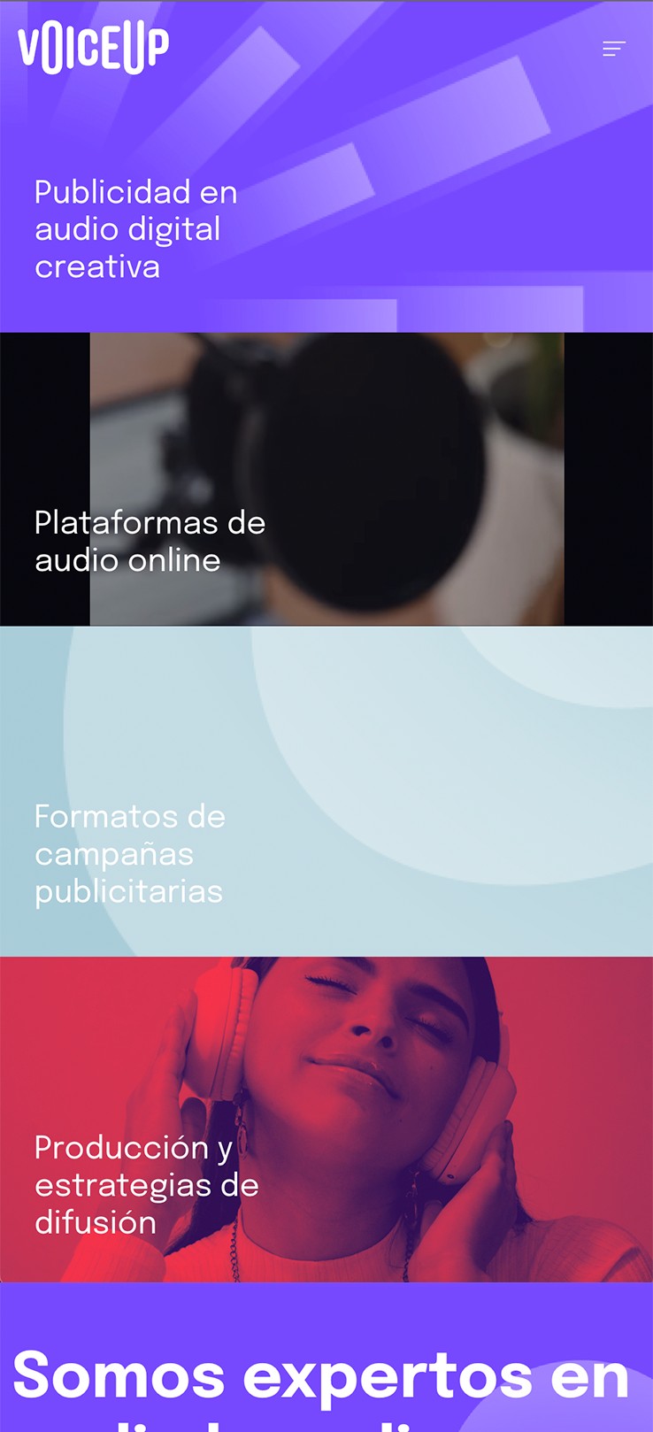 ▷ Ejemplo de página web para audio branding [A medida]