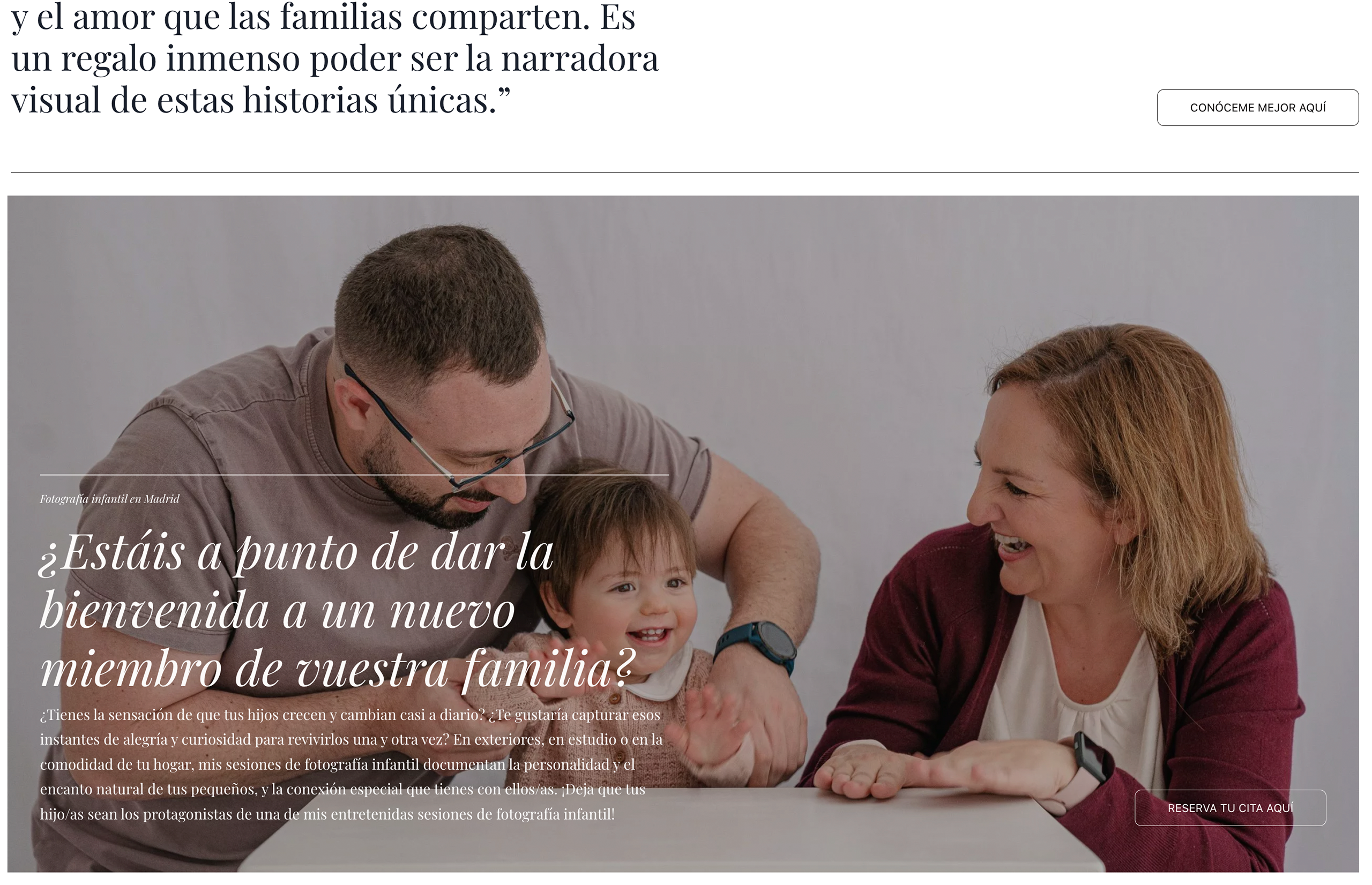 ▷ Ejemplo de página web para fotografía [A medida]