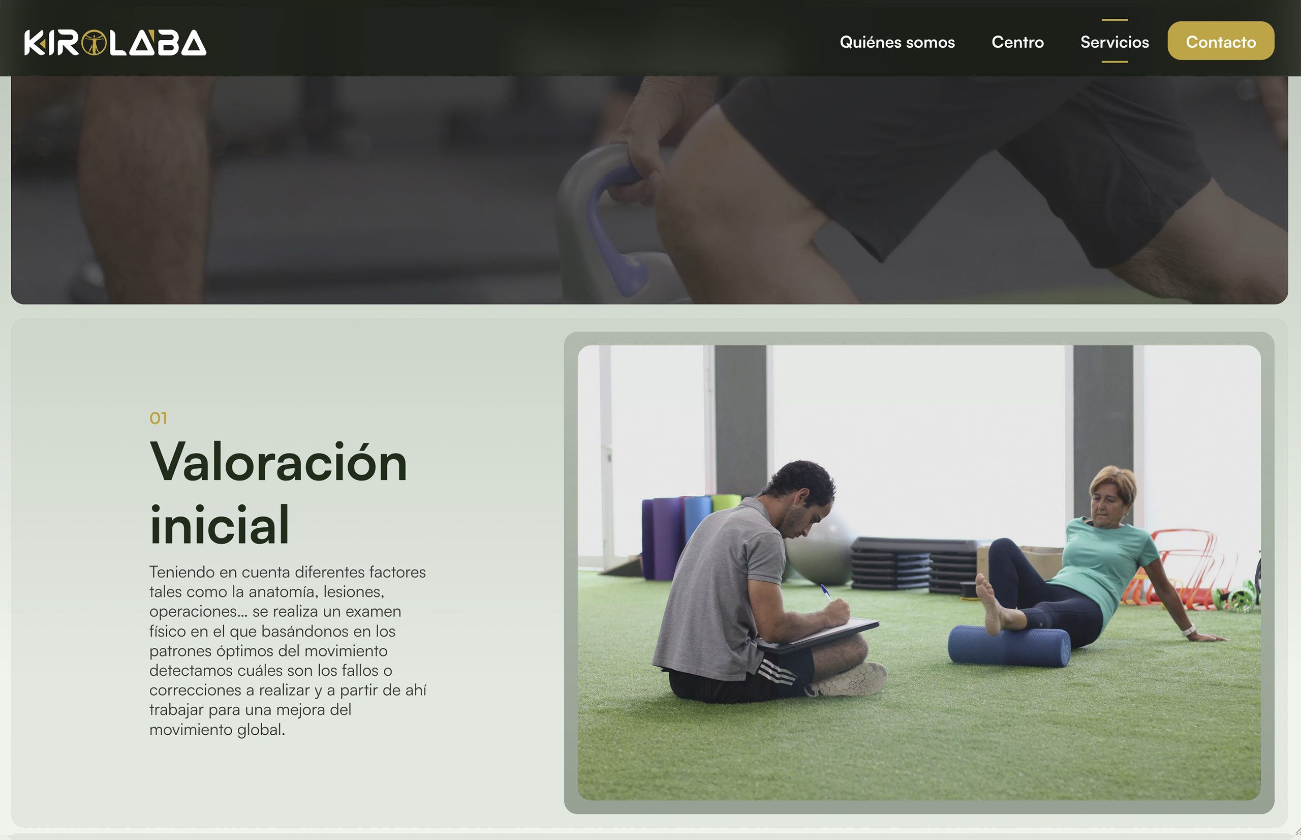 ▷ Ejemplo de página web para centro deportivo