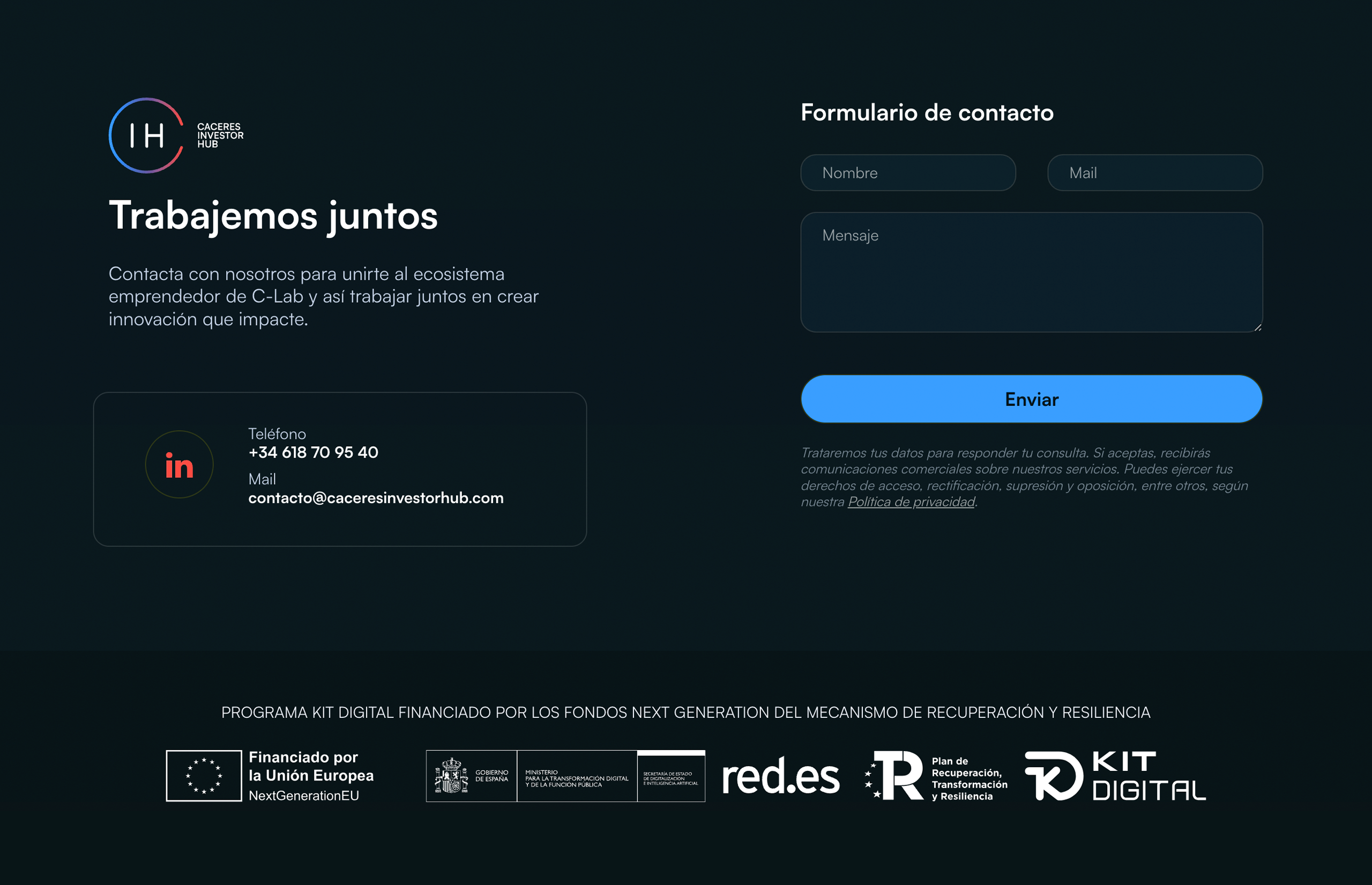 ▷ Ejemplo de página web para inversores [A medida]