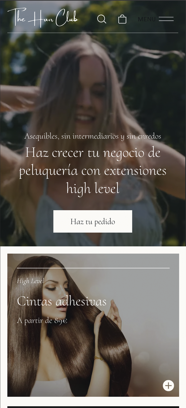 ▷ Ejemplo de página web para peluquerías