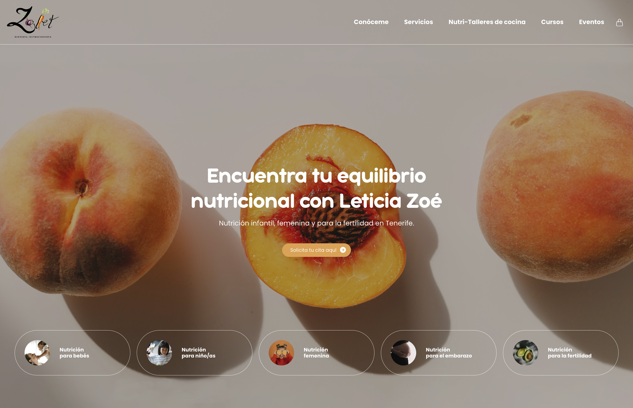 ▷ Ejemplo de página web para nutricionistas
